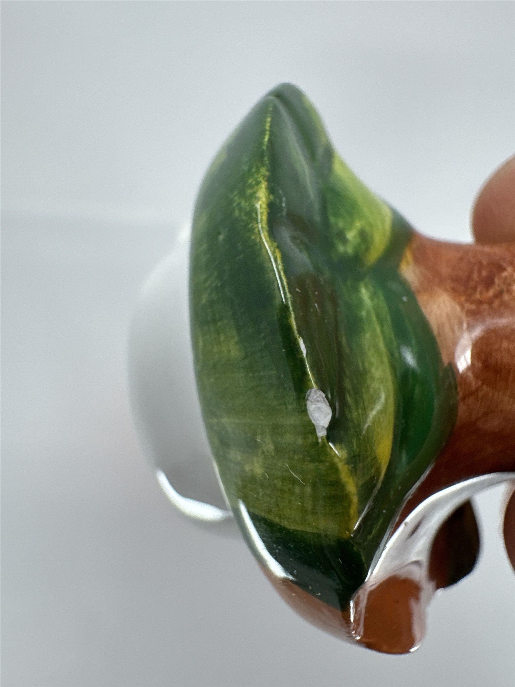 Vintage Ceramic Pumpkin Gourd Votive Candle Holder Glazed Harvest Fall Decor