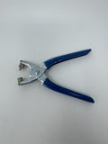 Vintage Japan Eyelet Punch Plier Tool Heavy Duty Blue Metal Craft Leather