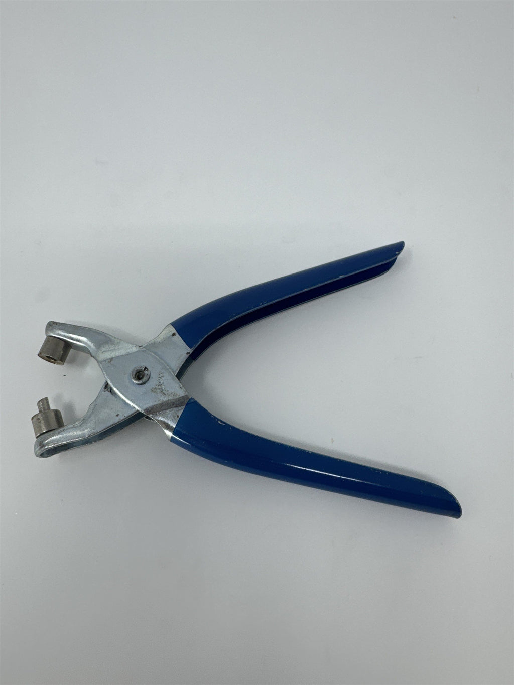 Vintage Japan Eyelet Punch Plier Tool Heavy Duty Blue Metal Craft Leather