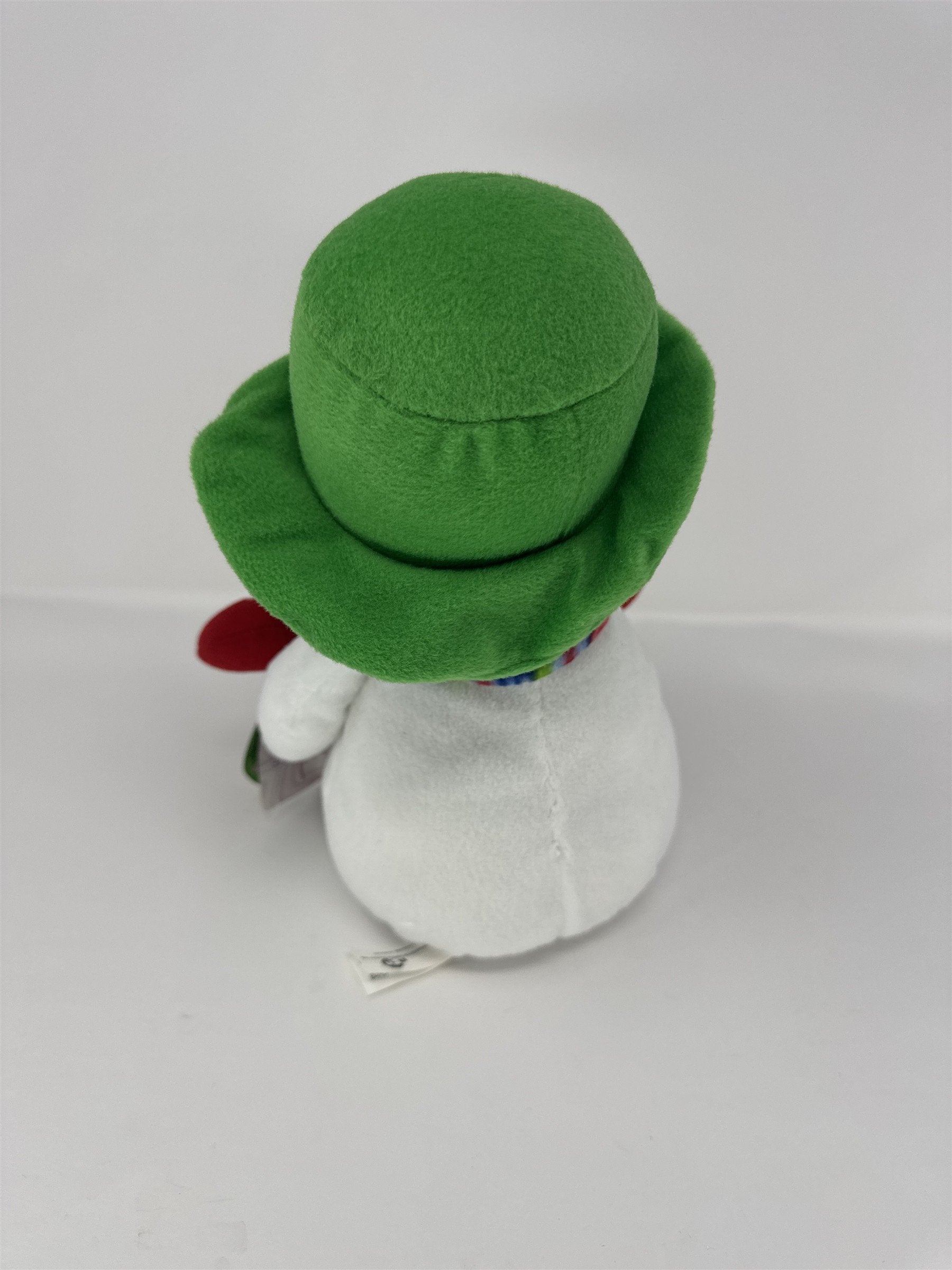 Stuffed Creek Snowman Plush Christmas Guitar Green Hat Musical Holiday Decor