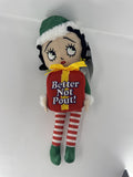 Betty Boop Christmas Elf Plush Sugar Loaf Better Not Pout Holiday Doll Gift