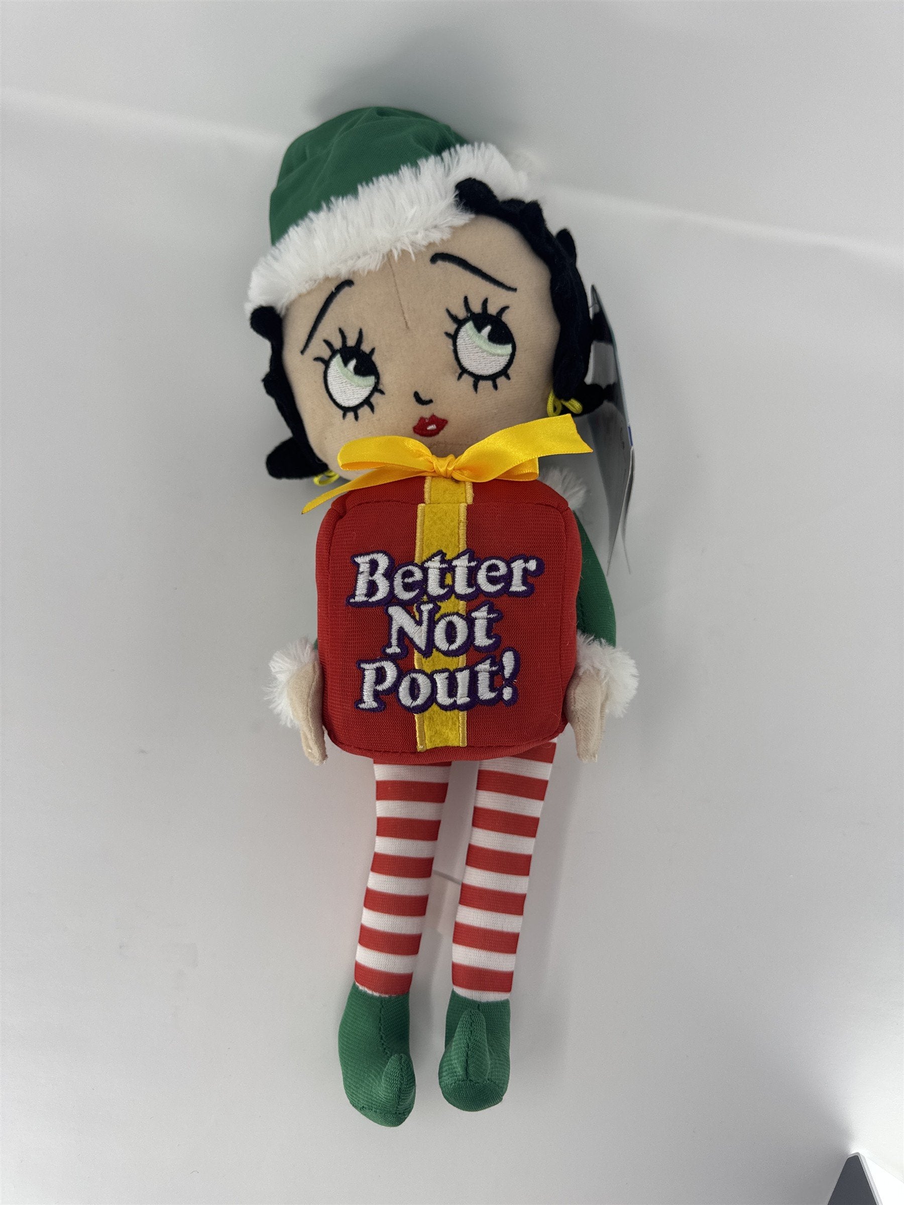 Betty Boop Christmas Elf Plush Sugar Loaf Better Not Pout Holiday Doll Gift