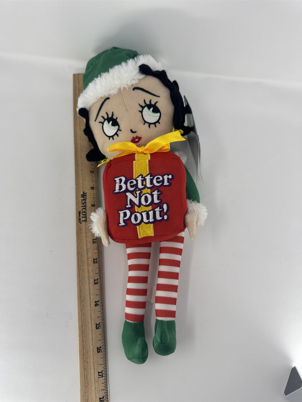 Betty Boop Christmas Elf Plush Sugar Loaf Better Not Pout Holiday Doll Gift