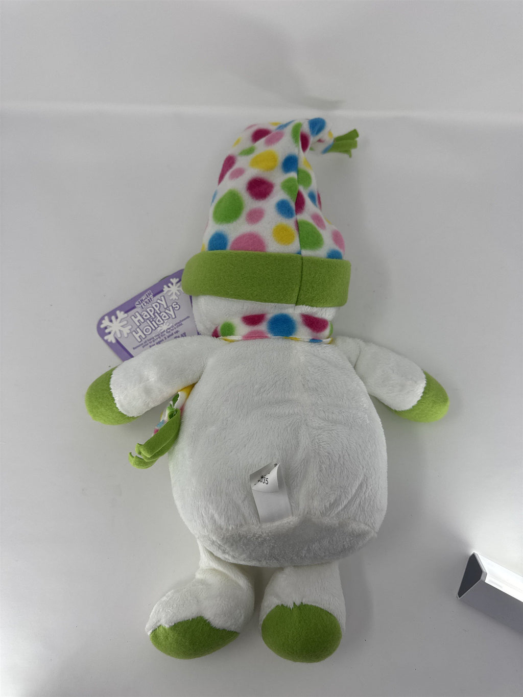 Sugar Loaf Snowman Plush Stuffed Creek Green Polka Dot Hat Scarf Holiday