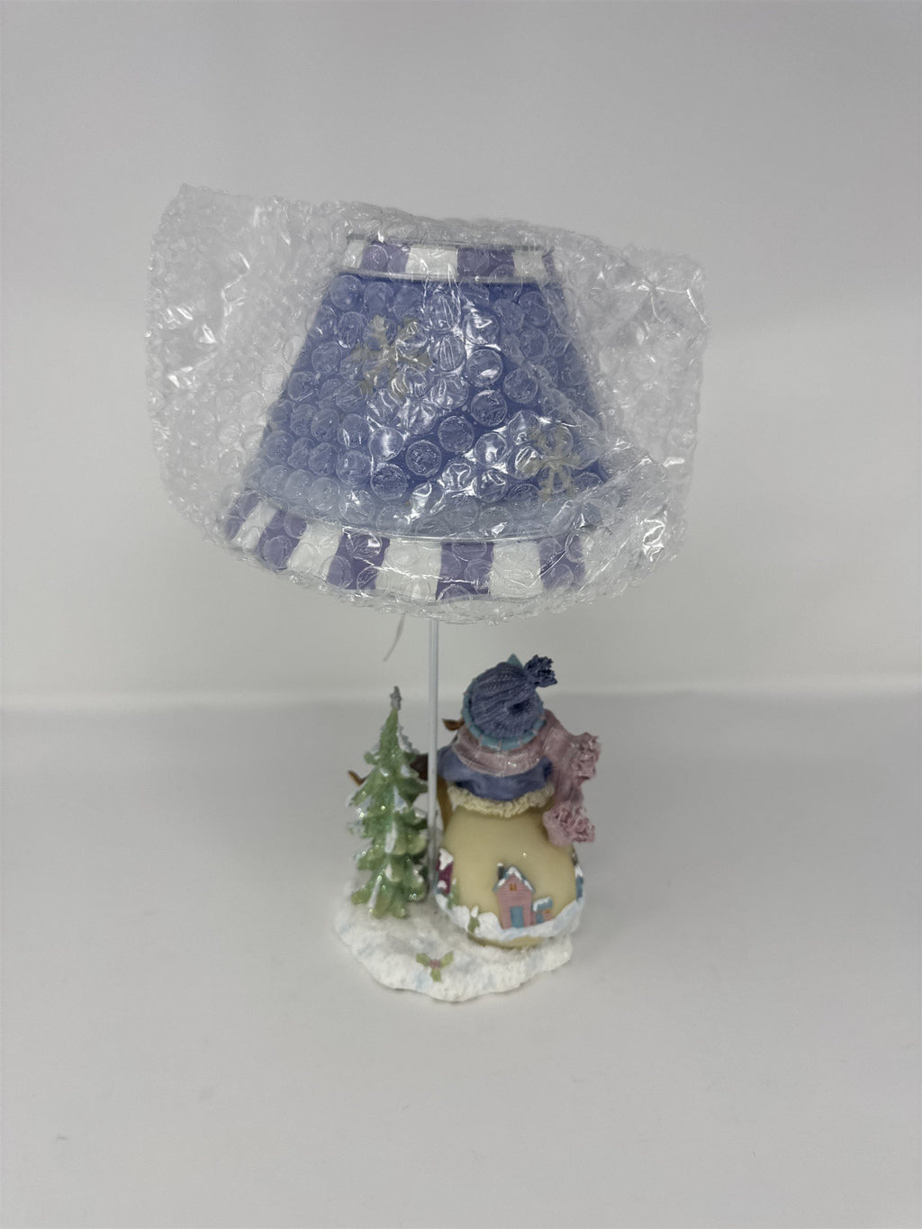 Home Interiors Snowman Deer Candle Holder with Shade Christmas Winter 56021