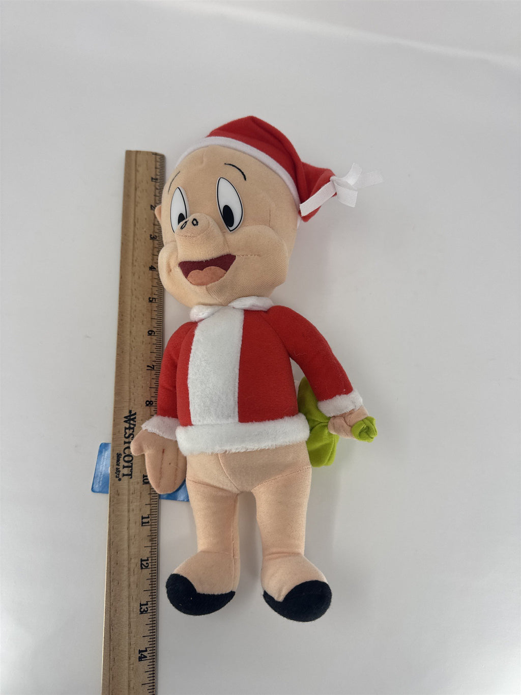 Looney Tunes Porky Pig Santa Plush Christmas Stuffed Animal Toy Nanco Gift