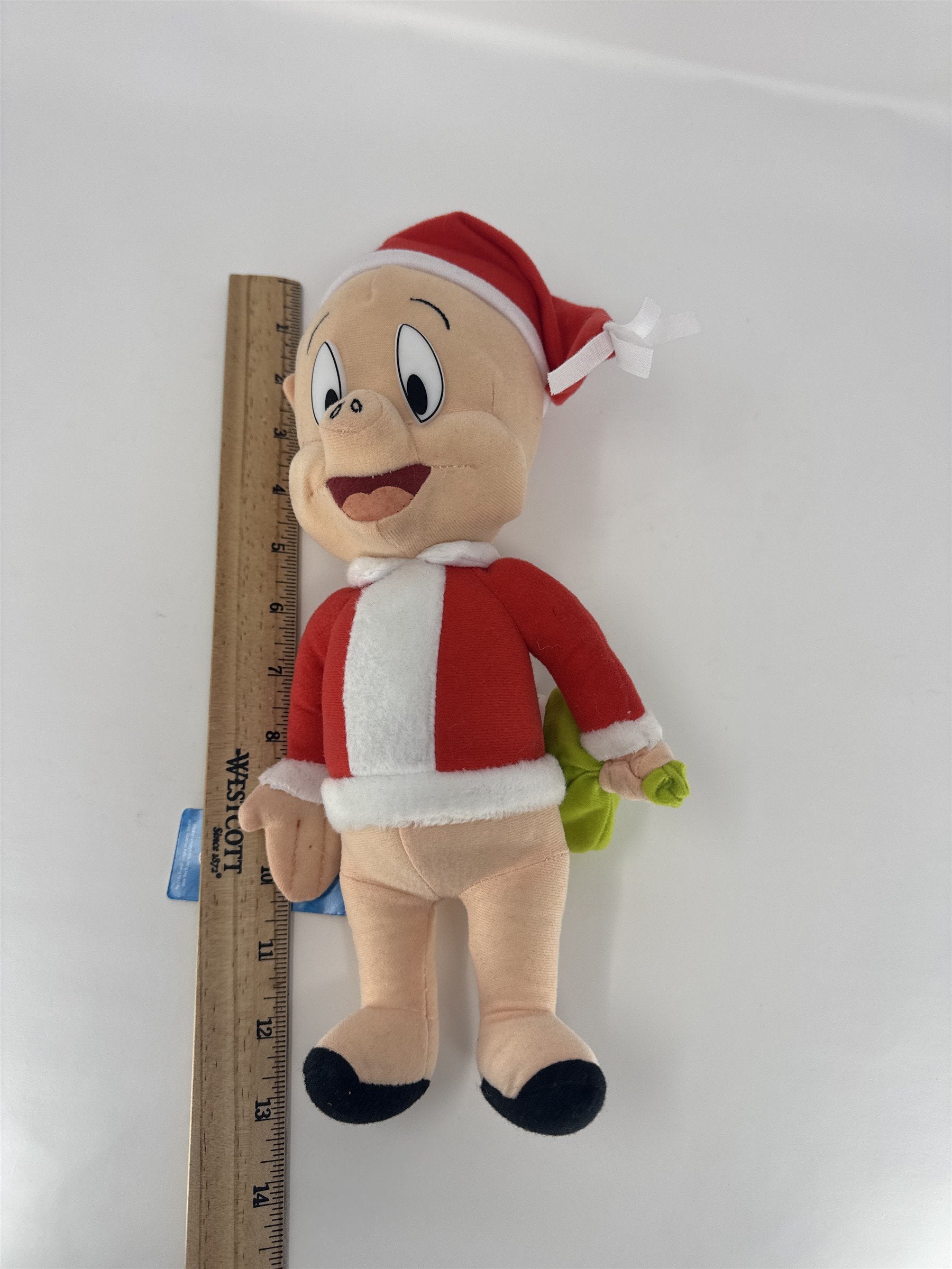 Looney Tunes Porky Pig Santa Plush Christmas Stuffed Animal Toy Nanco Gift