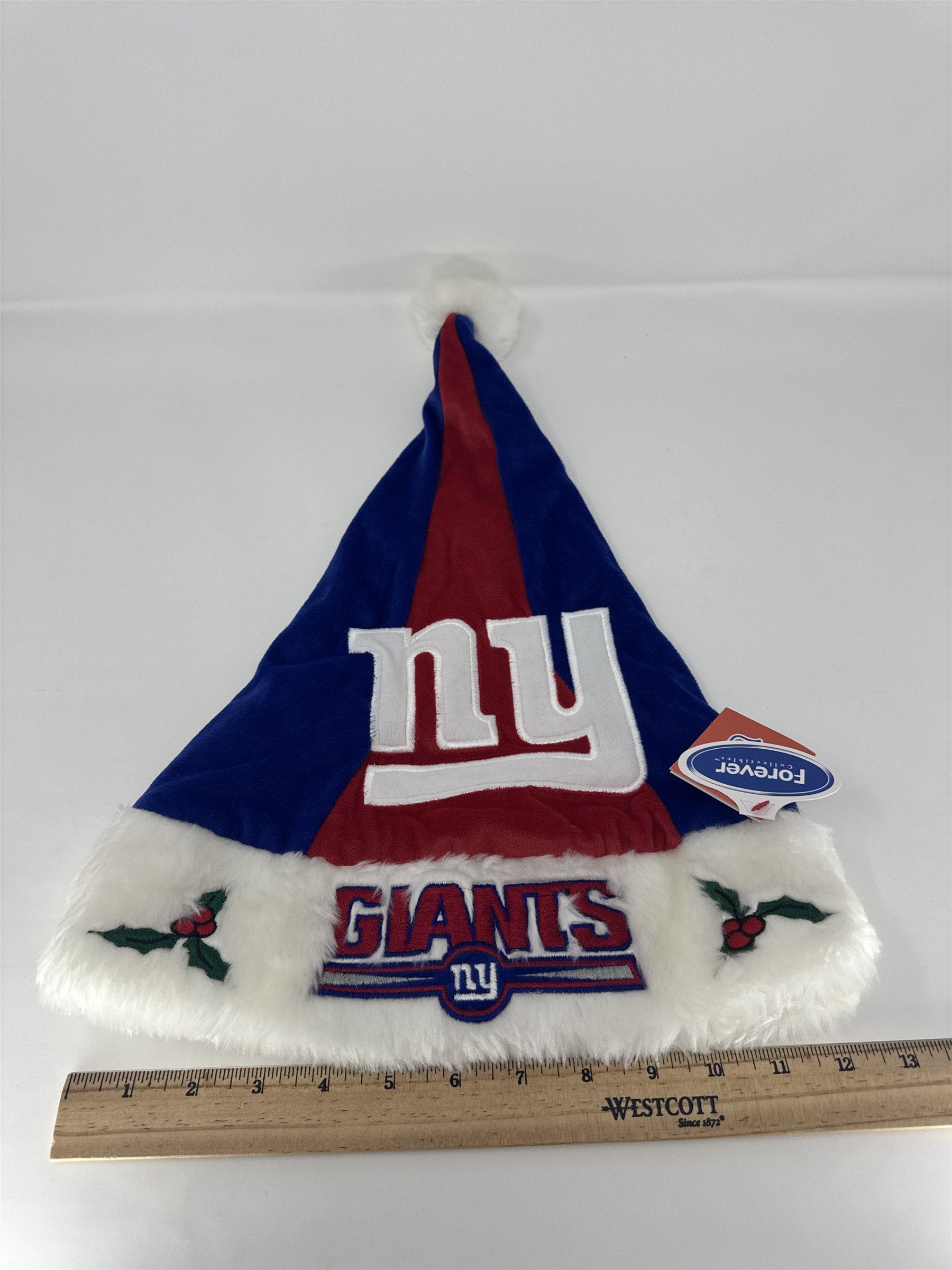 NY Giants Santa Hat 18" Forever Collectibles NFL Christmas Gift