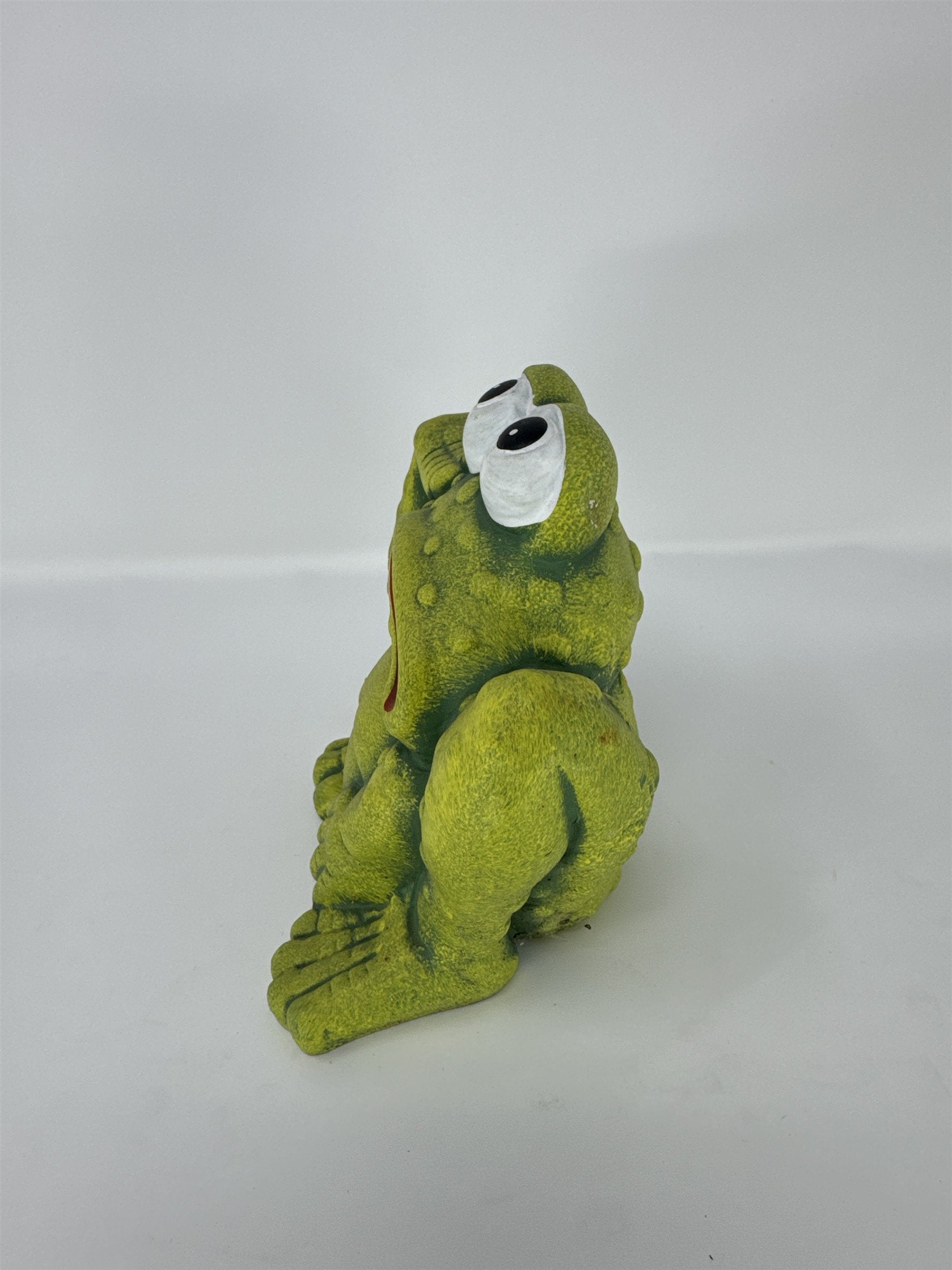 Thinking Frog Figurine Garden Statue Ocean Desert Sales Green Textured