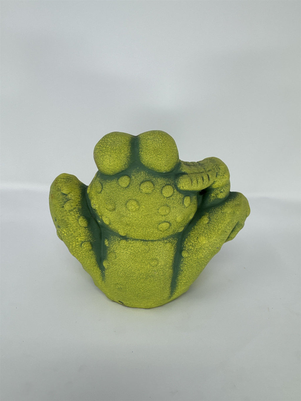 Thinking Frog Figurine Garden Statue Ocean Desert Sales Green Textured