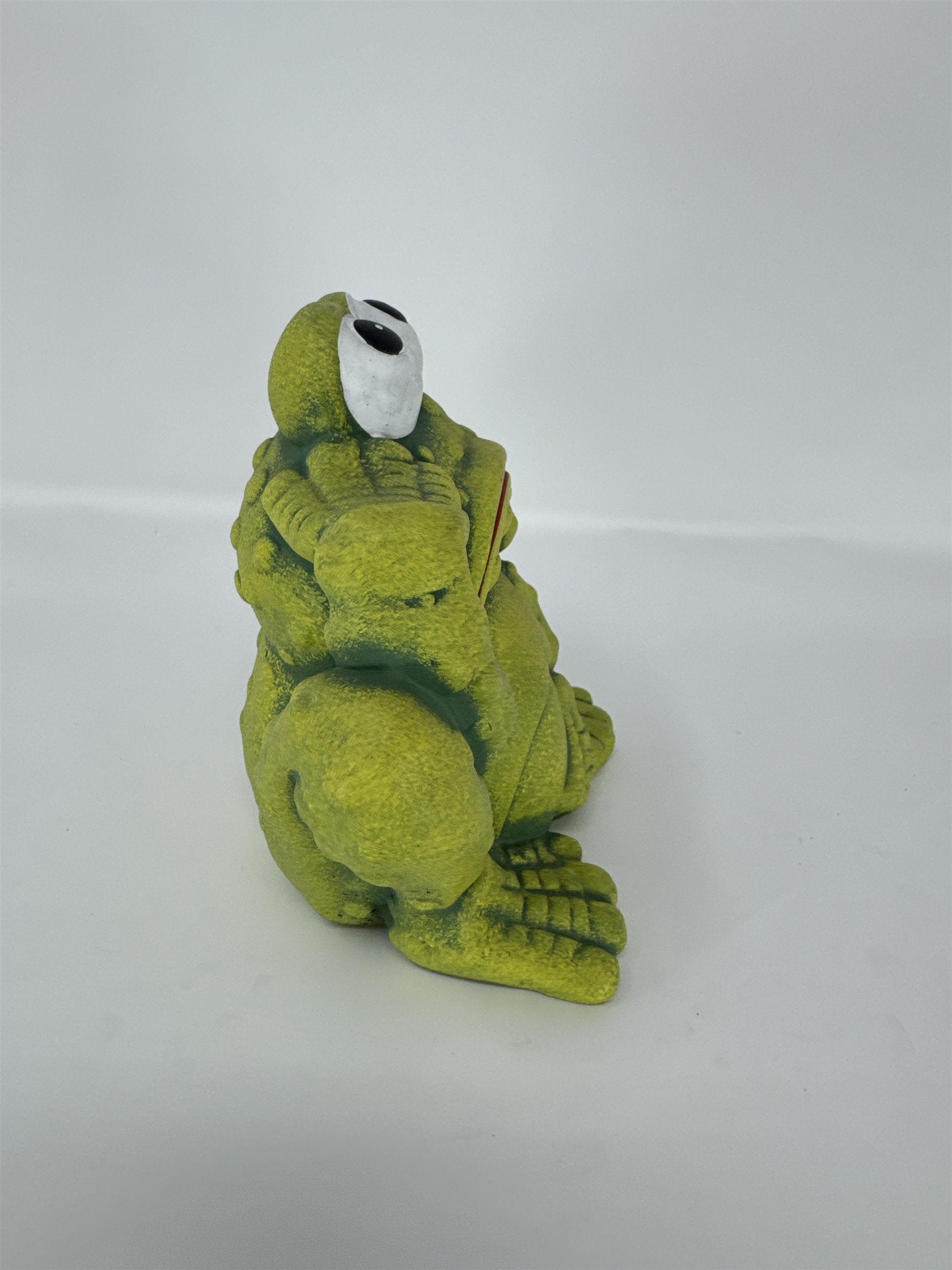 Thinking Frog Figurine Garden Statue Ocean Desert Sales Green Textured