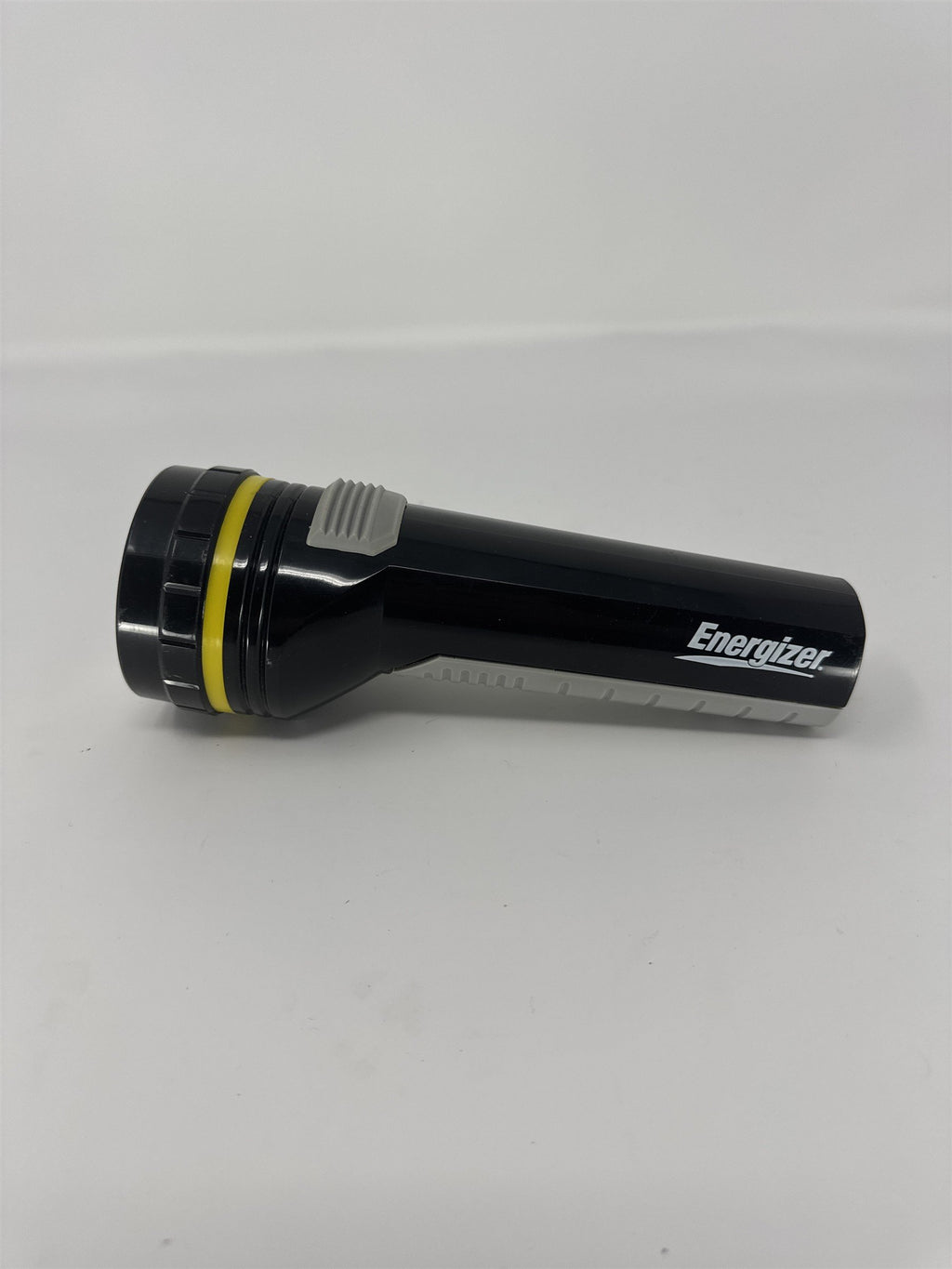 Energizer Flashlight Black Yellow Screw Top Vintage WORKS