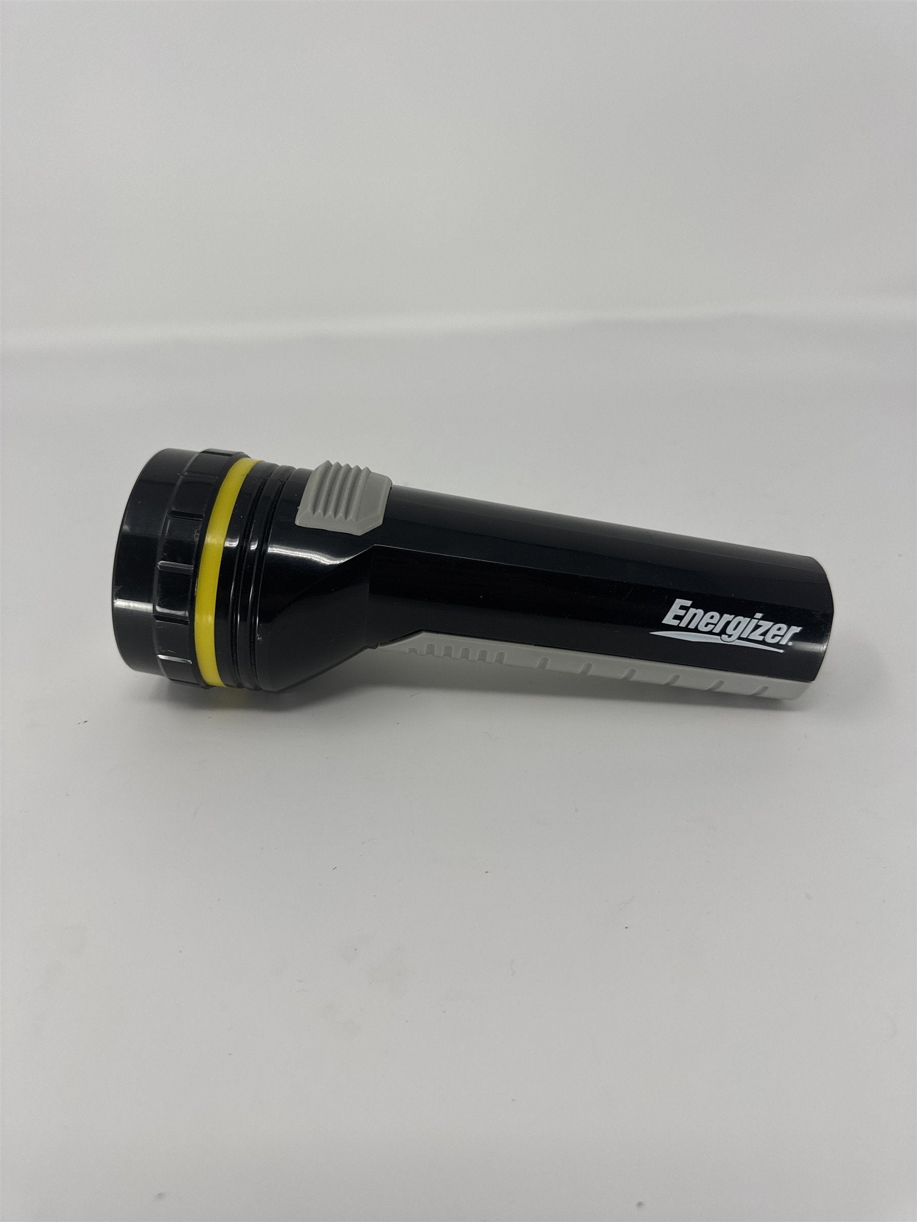 Energizer Flashlight Black Yellow Screw Top Vintage WORKS