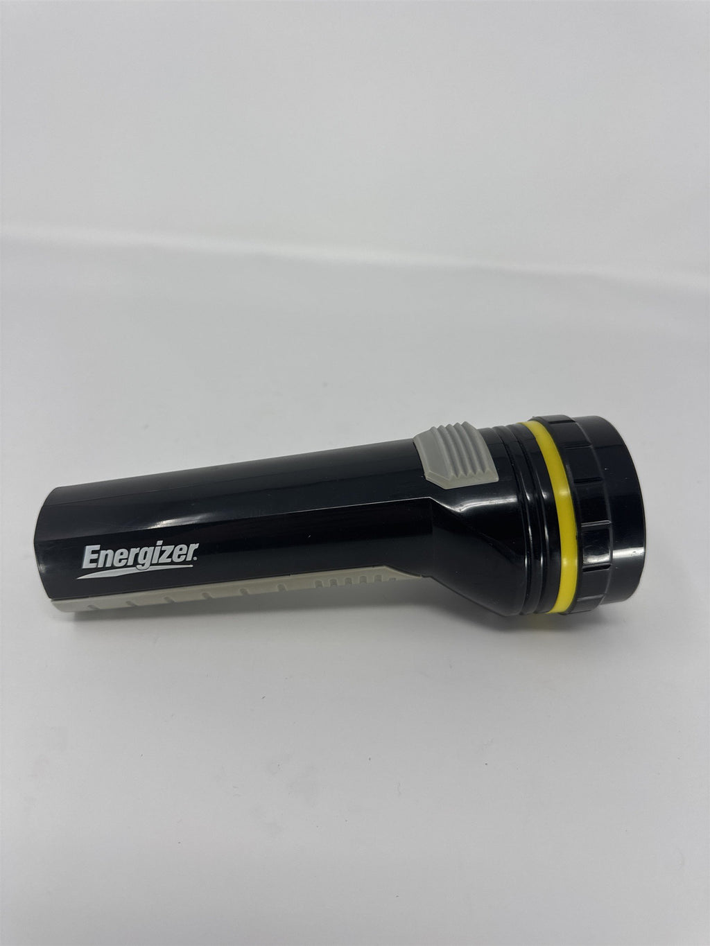 Energizer Flashlight Black Yellow Screw Top Vintage WORKS