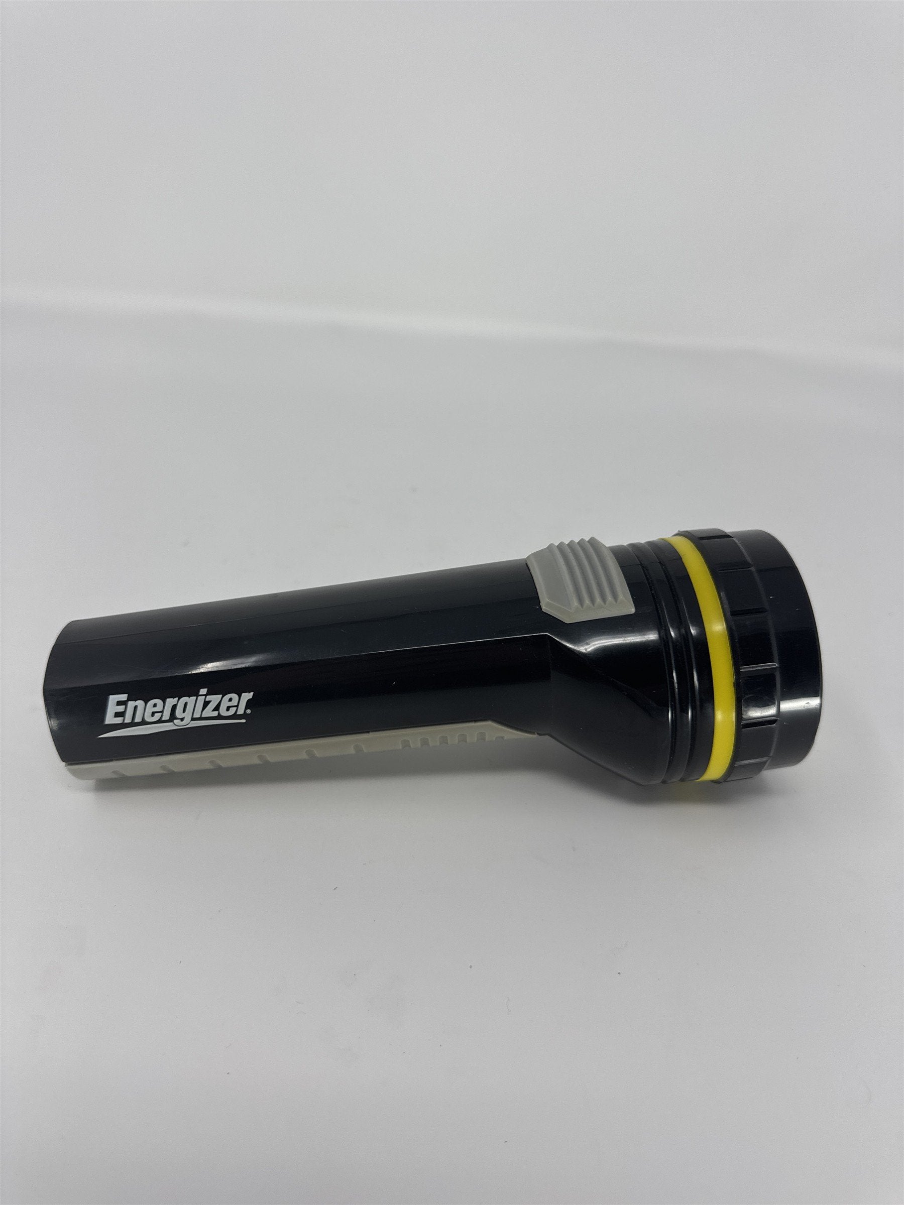 Energizer Flashlight Black Yellow Screw Top Vintage WORKS