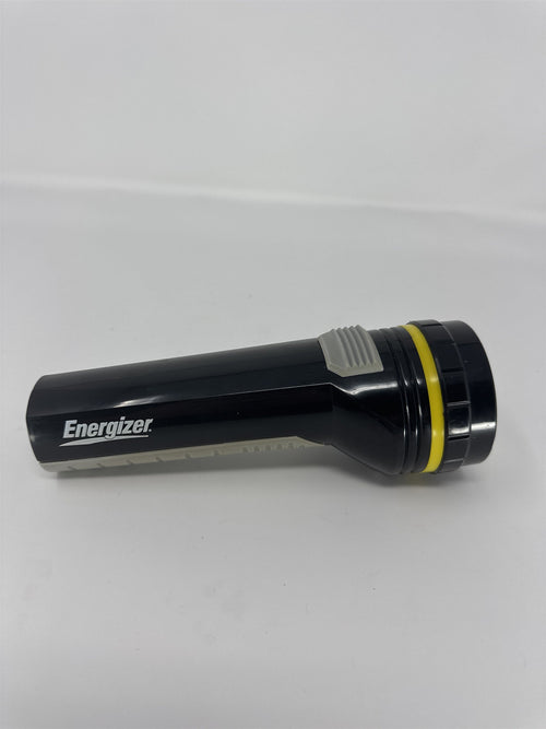 Energizer Flashlight Black Yellow Screw Top Vintage WORKS