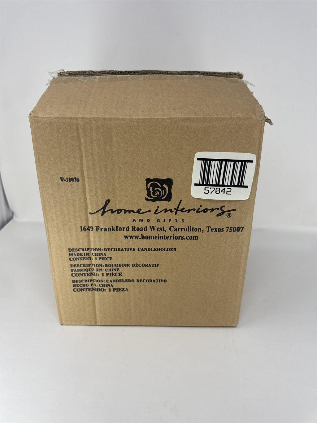 Home Interiors Gingerbread House Candle Holder 57042 Christmas Metal Decor NIB