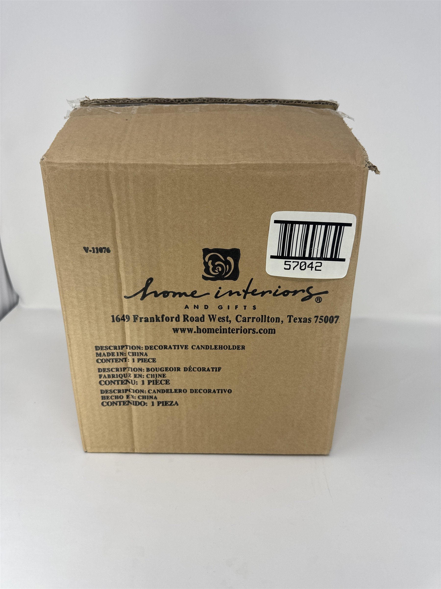 Home Interiors Gingerbread House Candle Holder 57042 Christmas Metal Decor NIB