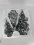 Home Interiors 56039 Set of 3 Christmas Tree Figurines Resin Holiday Decor