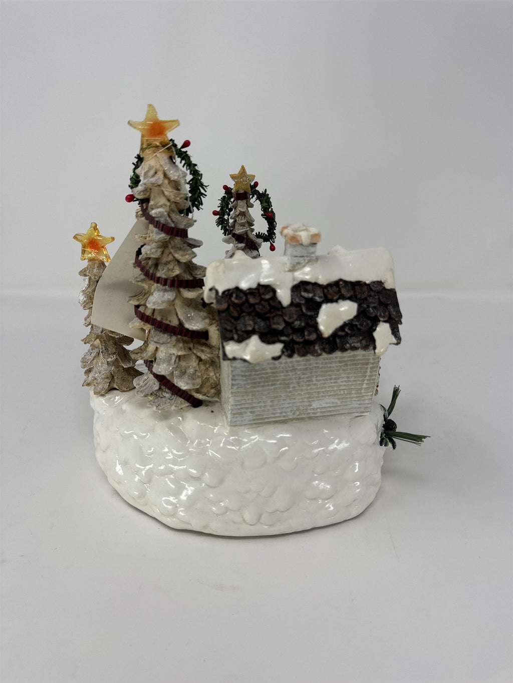 Home Interiors 51043 Musical Lighted Winter Scene Rotating Snowman Figurine