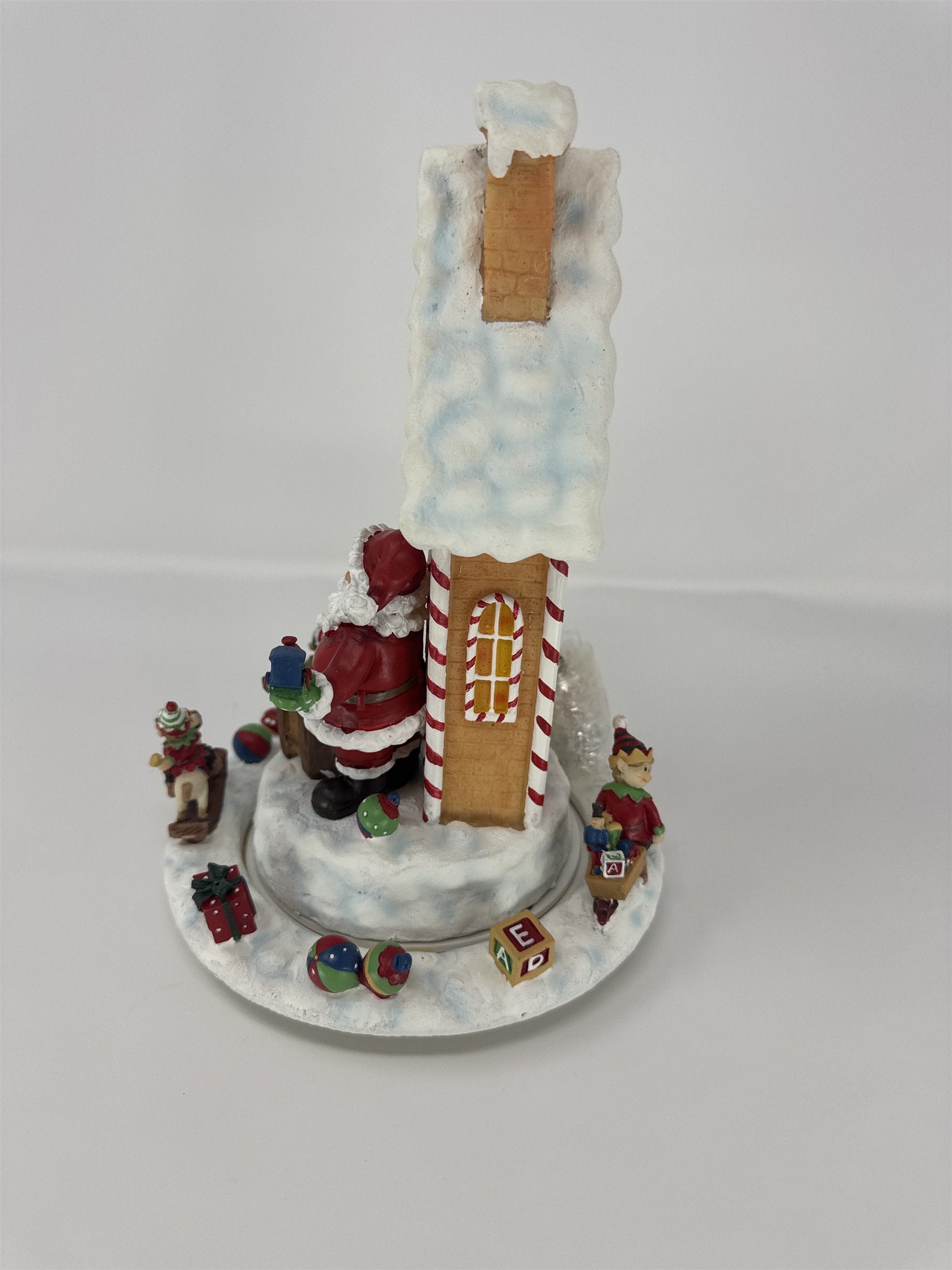 Home Interiors Santa's Workshop Music Box 58057 Animated Christmas Village NIB