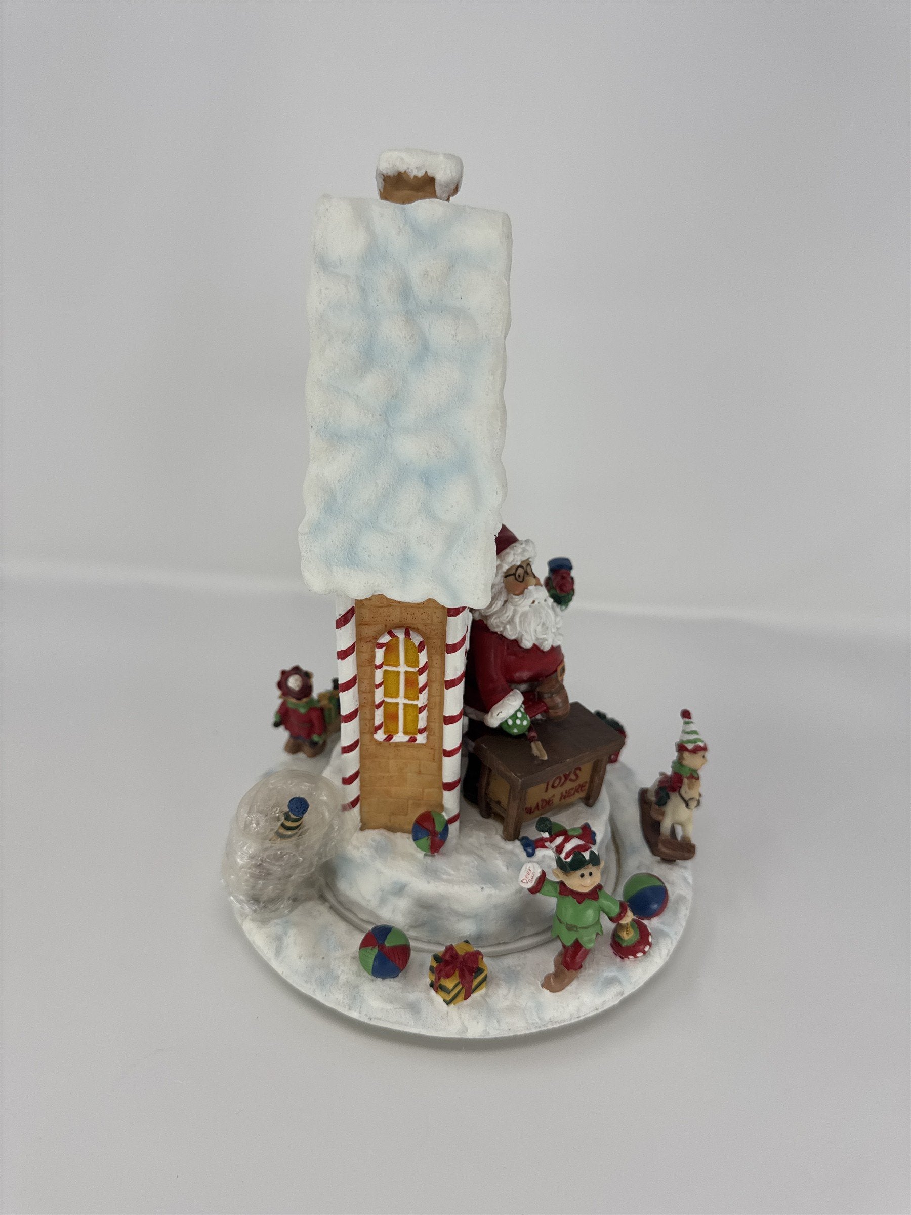 Home Interiors Santa's Workshop Music Box 58057 Animated Christmas Village NIB