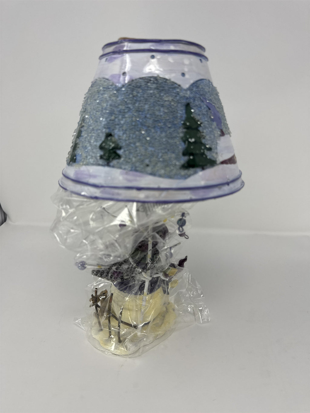 Home Interiors 55028 Snowman Votive Candle Holder Shade Set Winter Village