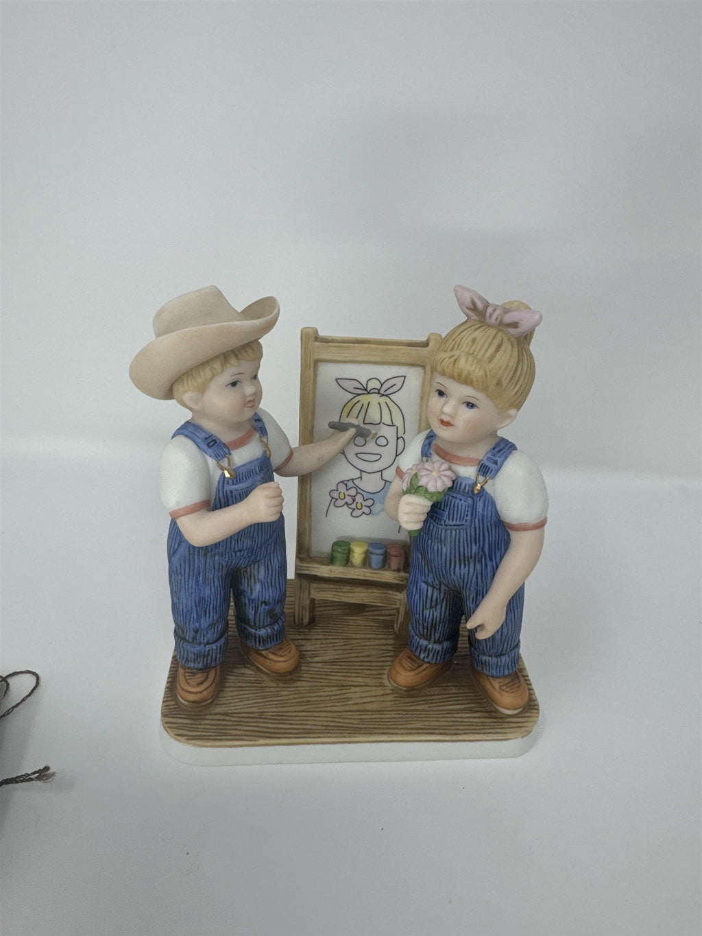 Home Interiors Denim Days Portrait of Debbie Figurine 15356-03 Artist Boy Girl