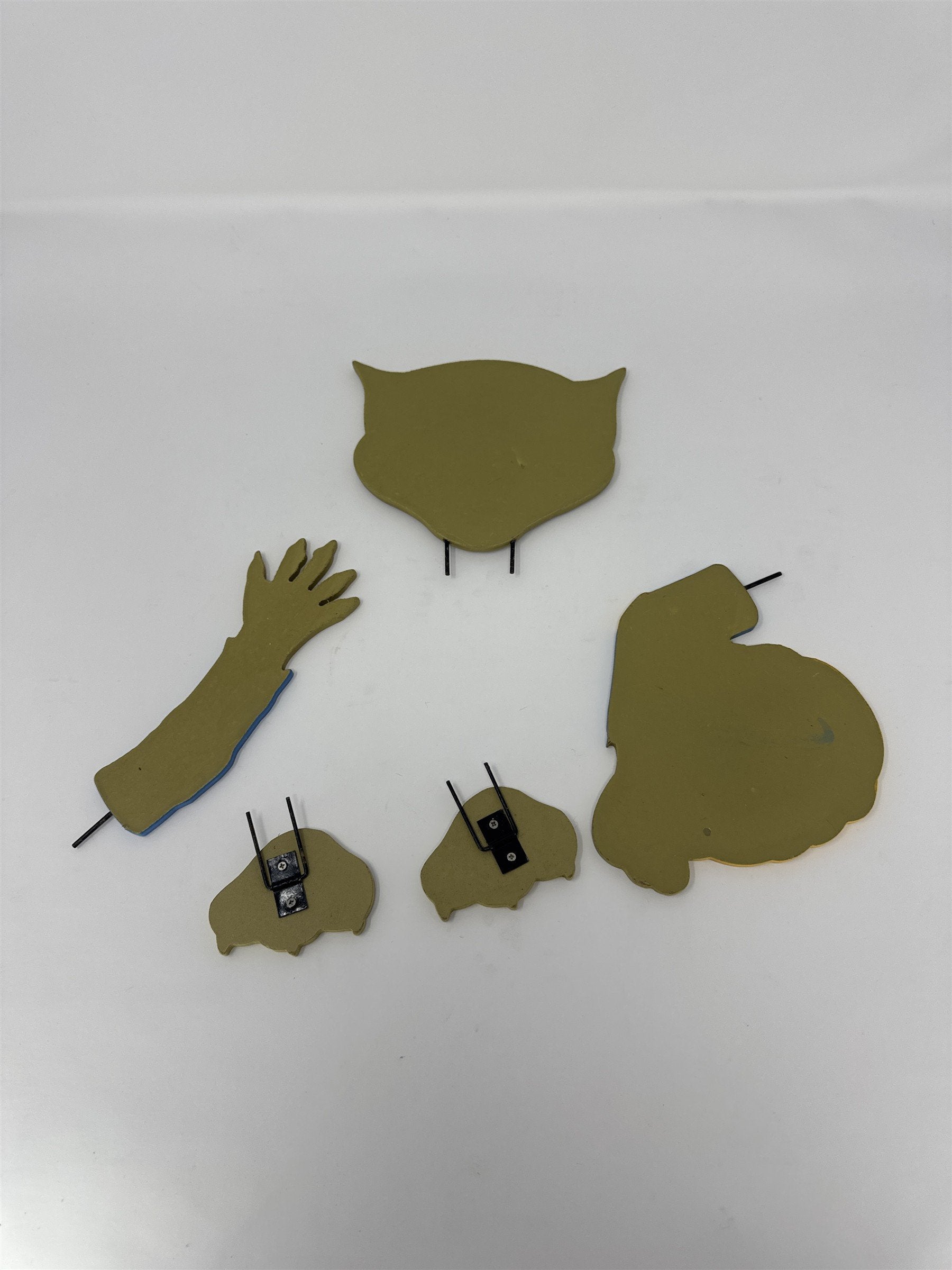 Werewolf Pumpkin Decor Metal Planter Stakes Halloween Garden Yard Art Set 5pc