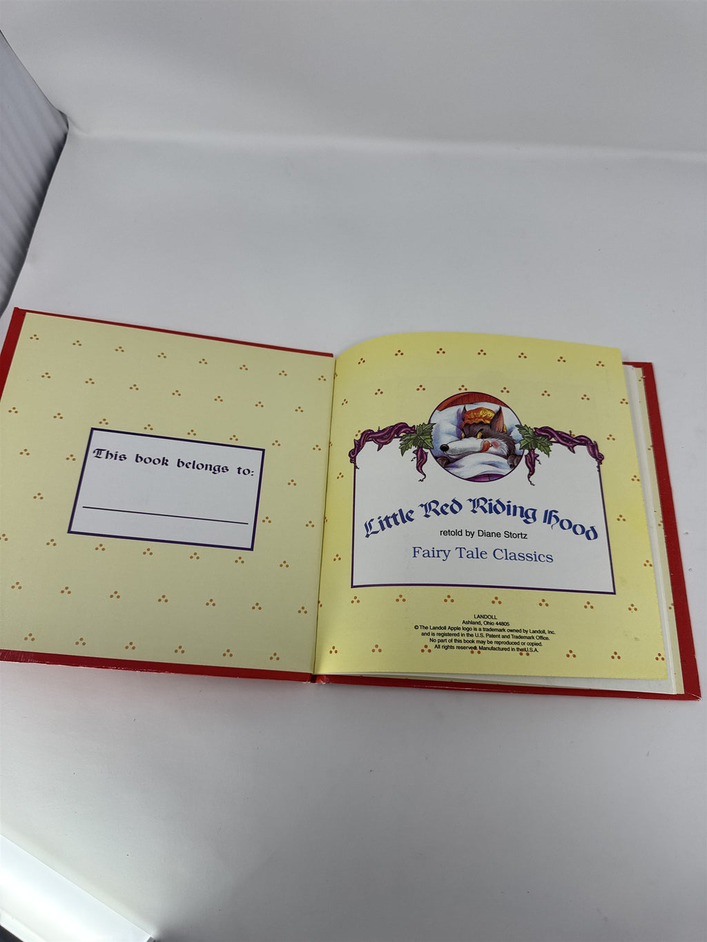 Vintage 1994 Little Red Riding Hood Fairy Tale Classics Landoll’s Storybook