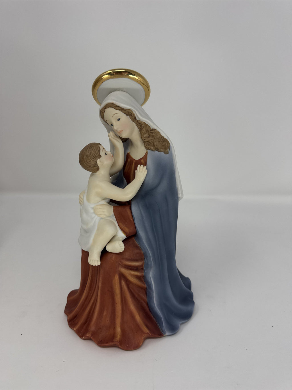Home Interiors Blessed Child Figurine 11529-02 Mary and Jesus Madonna 8" 2002
