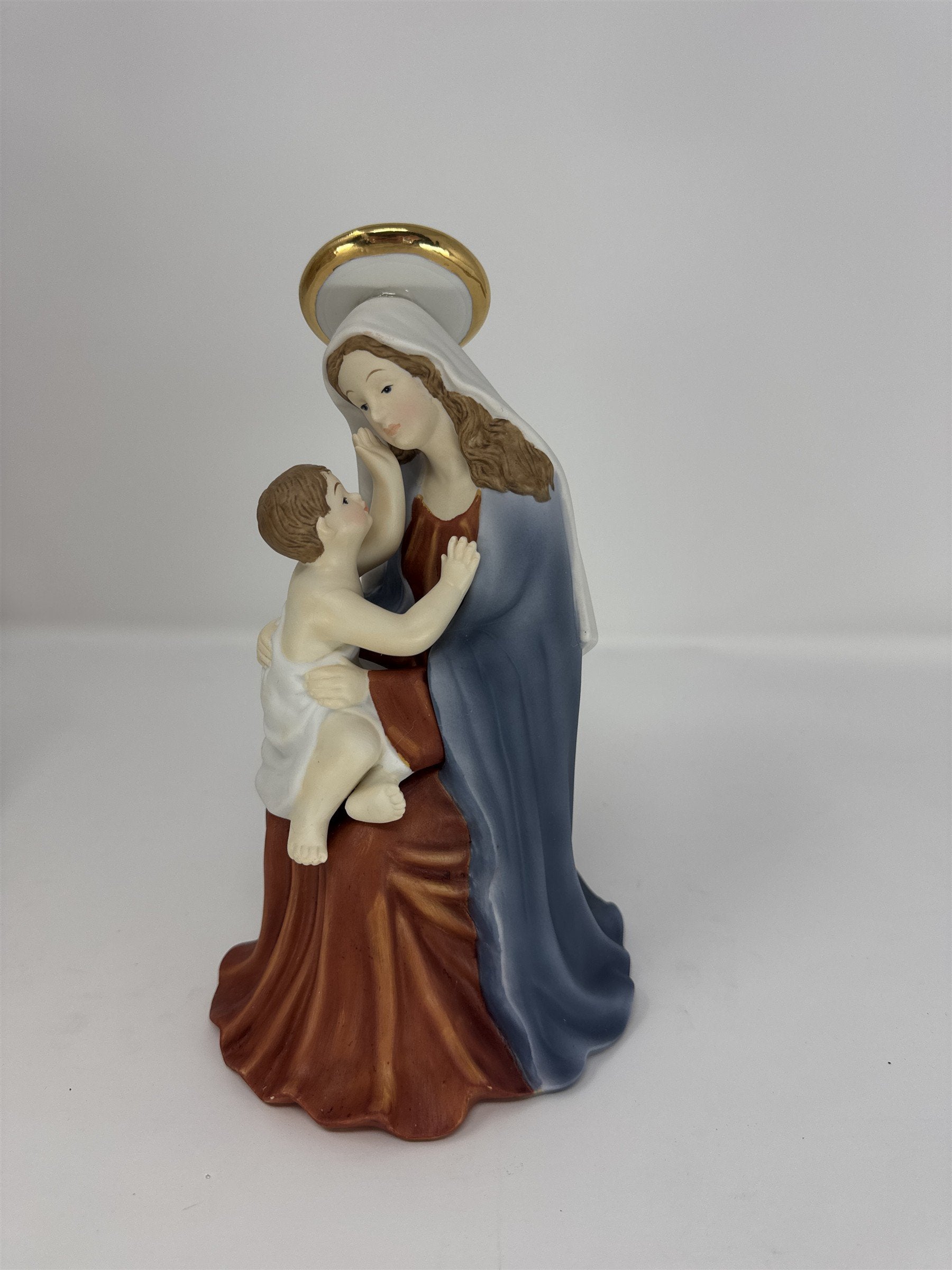 Home Interiors Blessed Child Figurine 11529-02 Mary and Jesus Madonna 8" 2002
