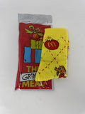 McDonald's The Grinch Meal Socks 2025 Dr Seuss Max Yellow Crew Socks New