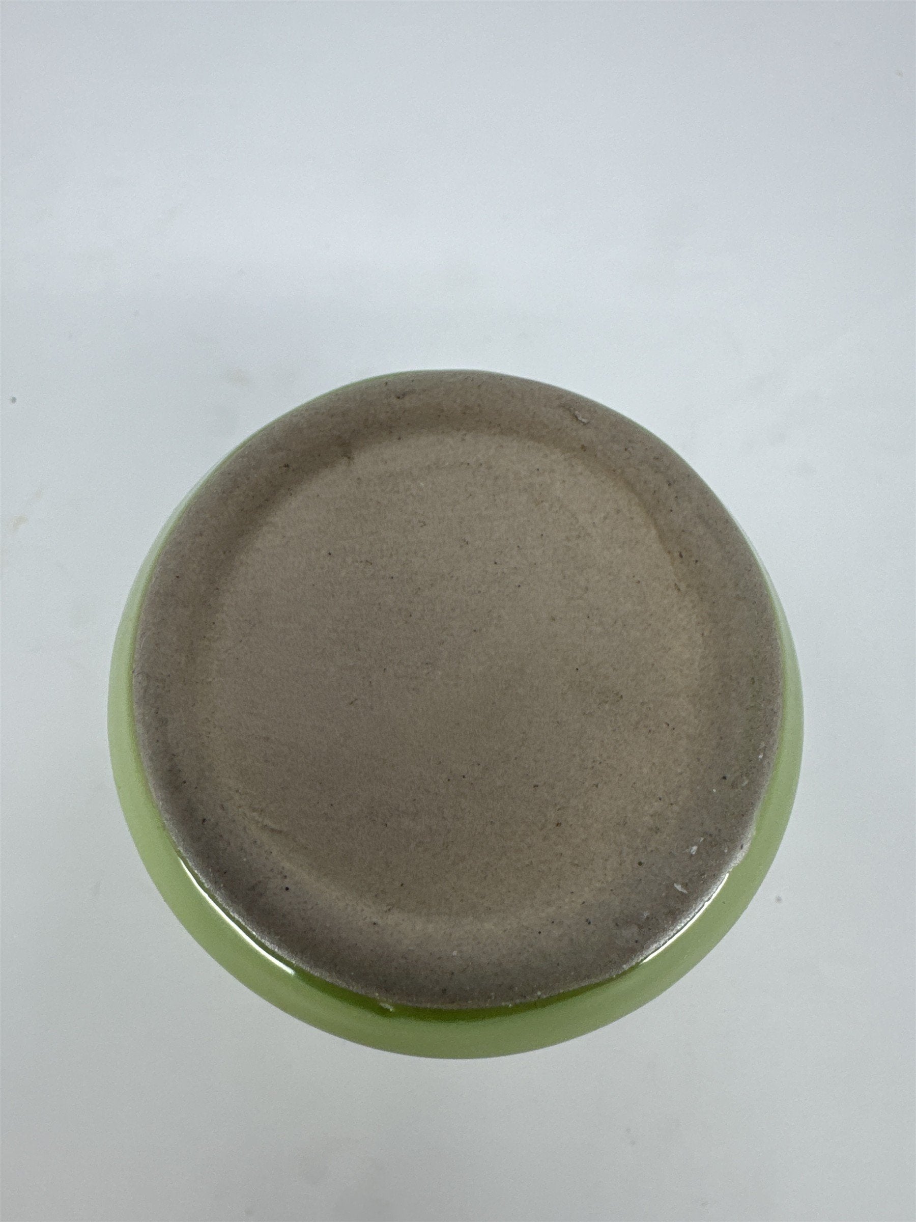 Mini Green Ceramic Planter 4" Scalloped Flower Pot Succulent Cactus Indoor Decor