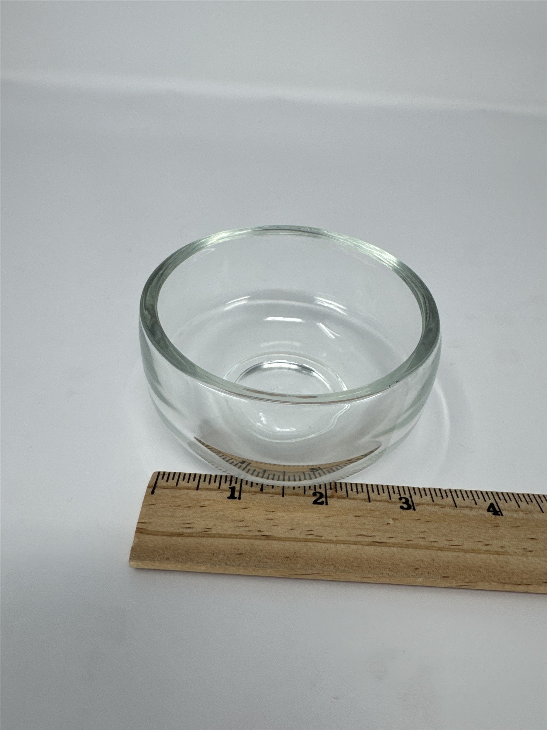 Vintage IDL Finger Sponge Bowl No. 3 Clear Glass Office Desk Library Made in USA