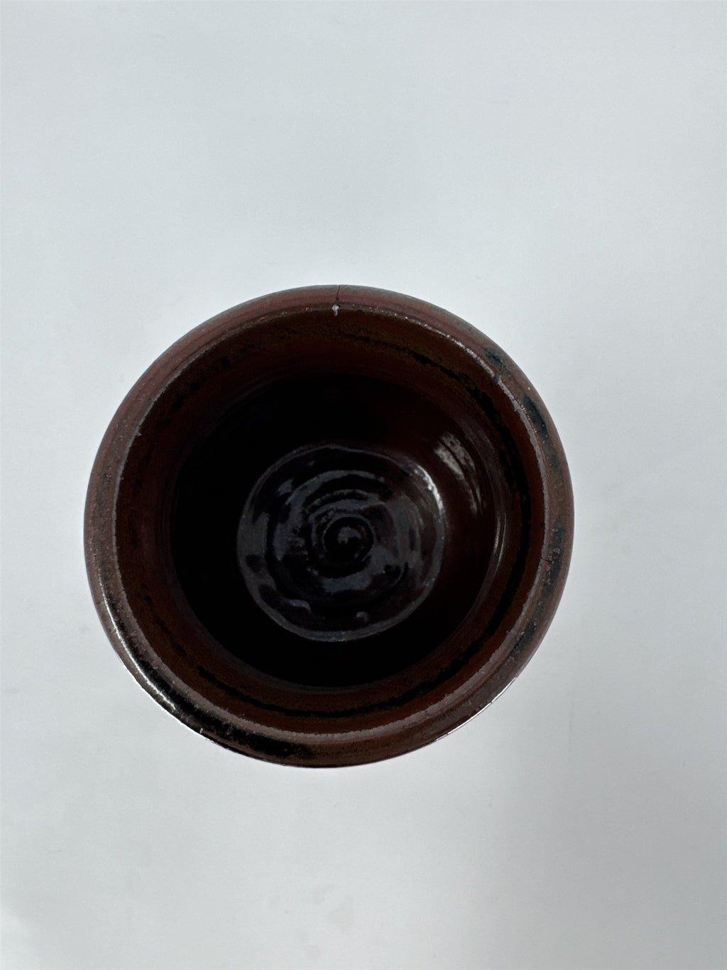 Vintage Studio Pottery Ceramic Goblet 6" Brown Glazed Chalice Hand Thrown Cup
