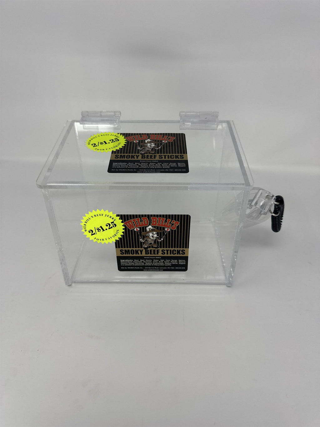 Wild Bill’s Acrylic Countertop Snack Candy Bin with Tongs Clear Display Box