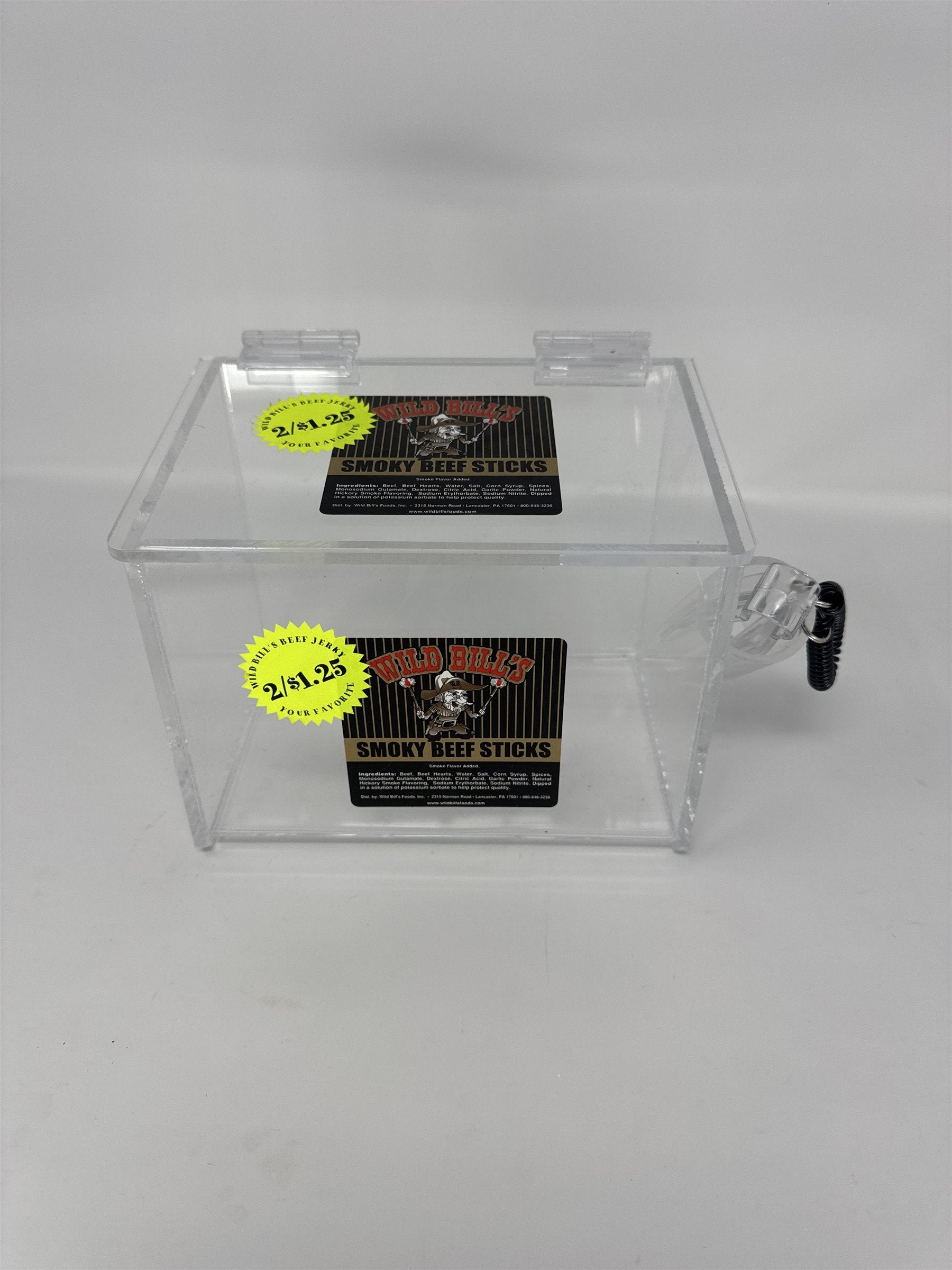 Wild Bill’s Acrylic Countertop Snack Candy Bin with Tongs Clear Display Box