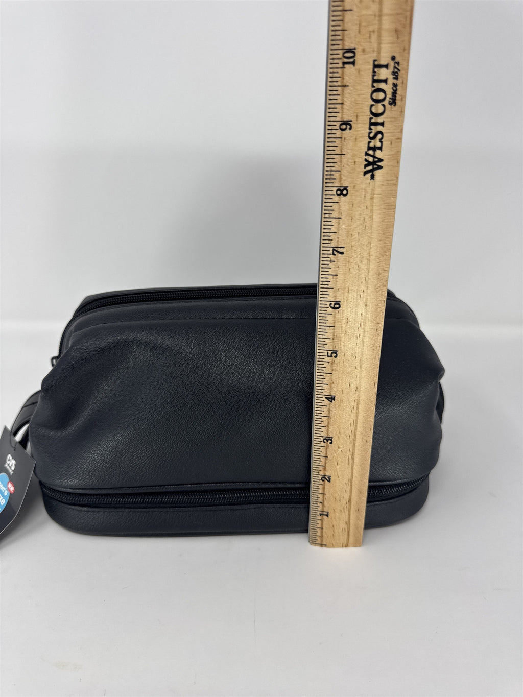 CVS Pharmacy Men's Deluxe Toiletry Bag New with Tags Black Faux Leather Travel
