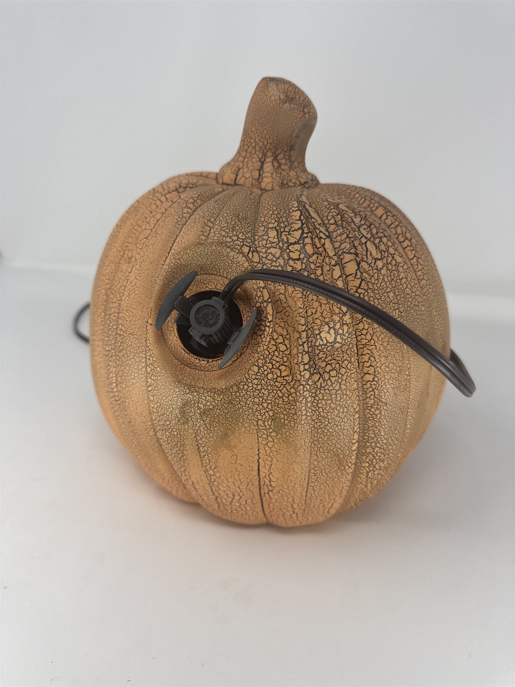 Vintage Scary Angry Pumpkin Jack-O-Lantern Light Up Blow Mold Halloween Decor
