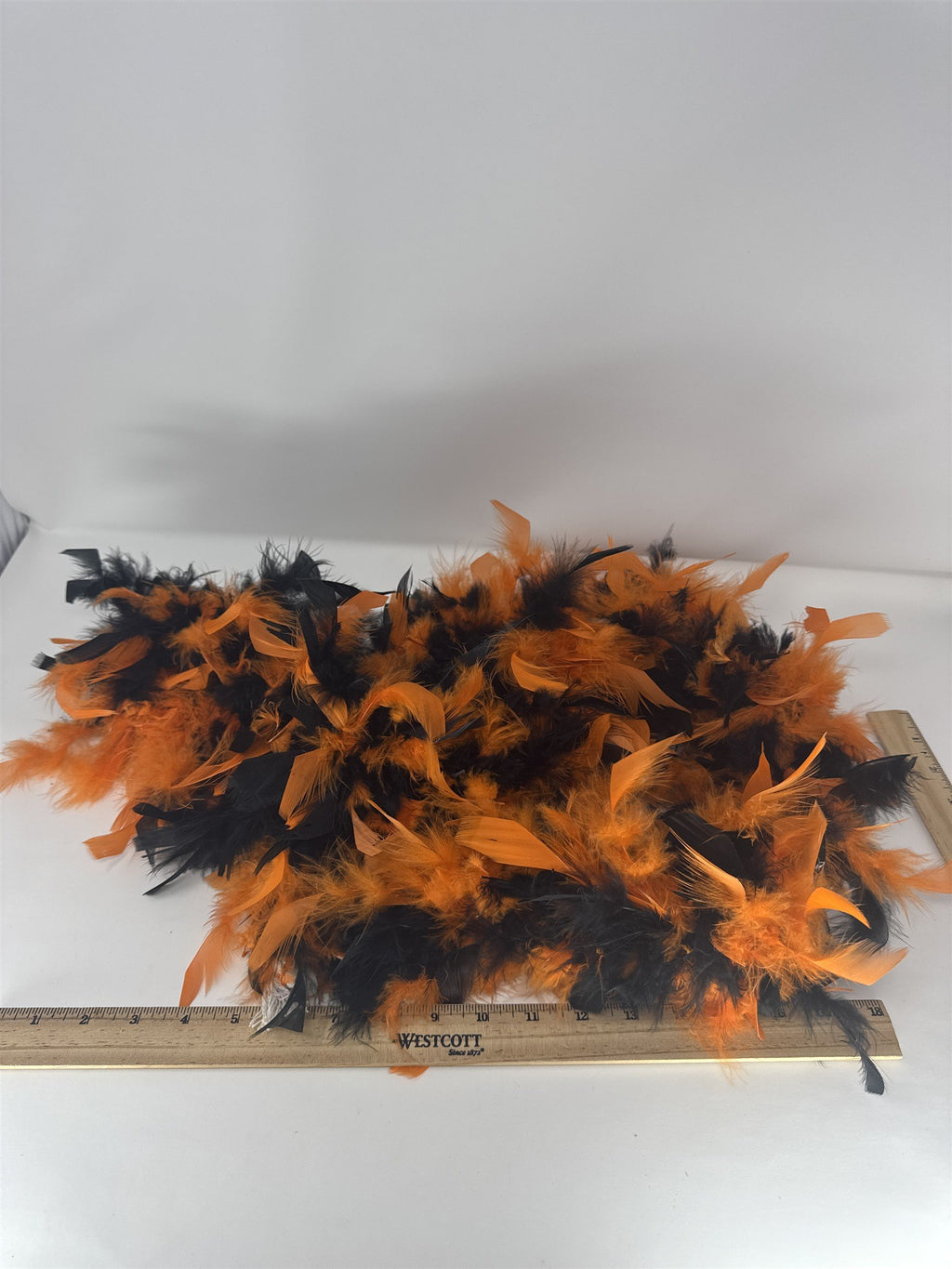 Halloween Feather Boa 6ft Black and Orange Costume Accessory Party Decor