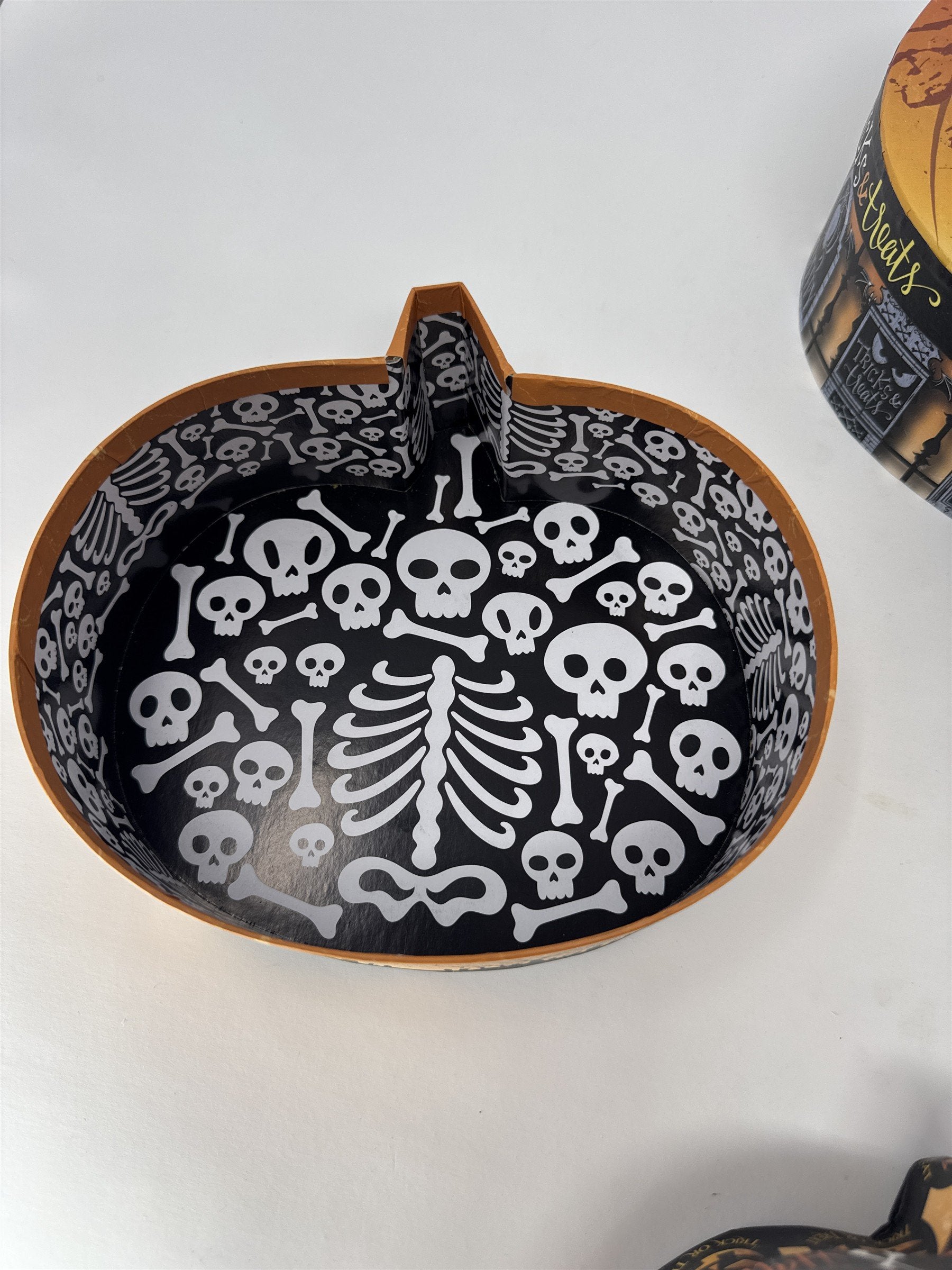 Halloween Nesting Gift Boxes Set of 3 Pumpkin Jack O Lantern Treat Boxes 9"