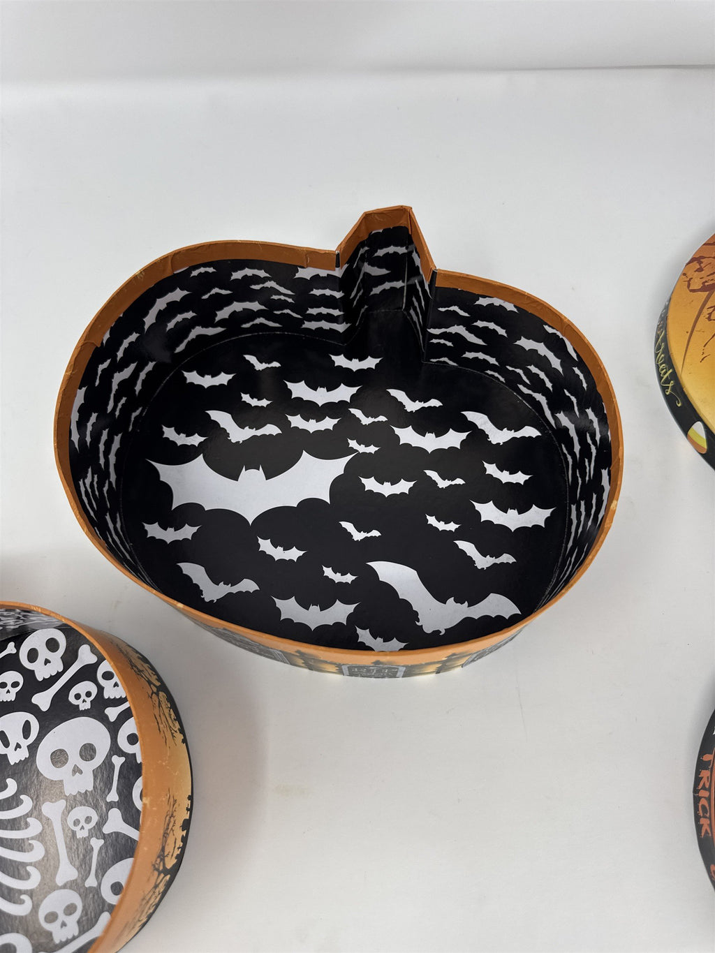 Halloween Nesting Gift Boxes Set of 3 Pumpkin Jack O Lantern Treat Boxes 9"