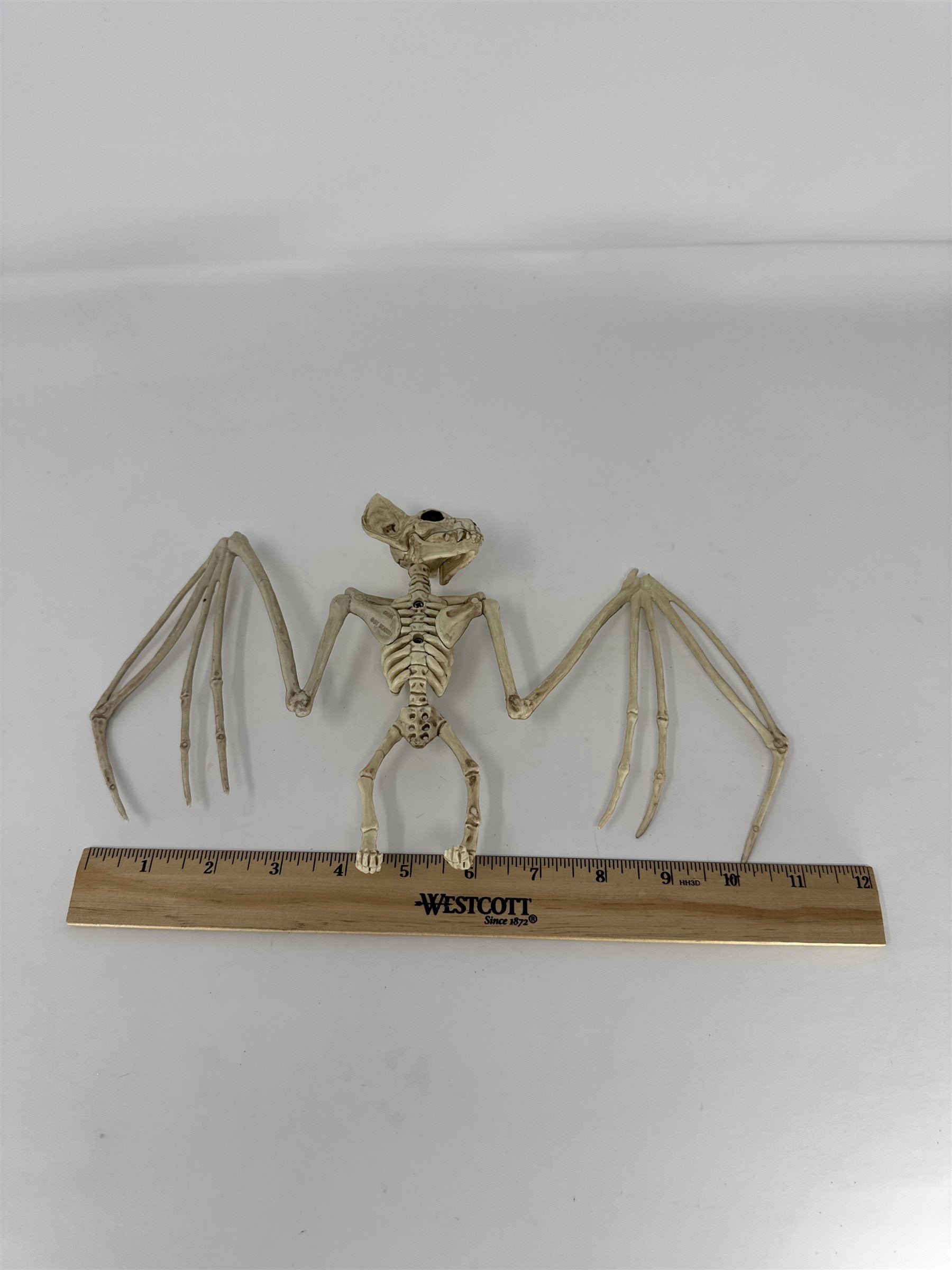 Halloween Bat Skeleton Prop Posed Bird Bone Figurine Haunted House Decor