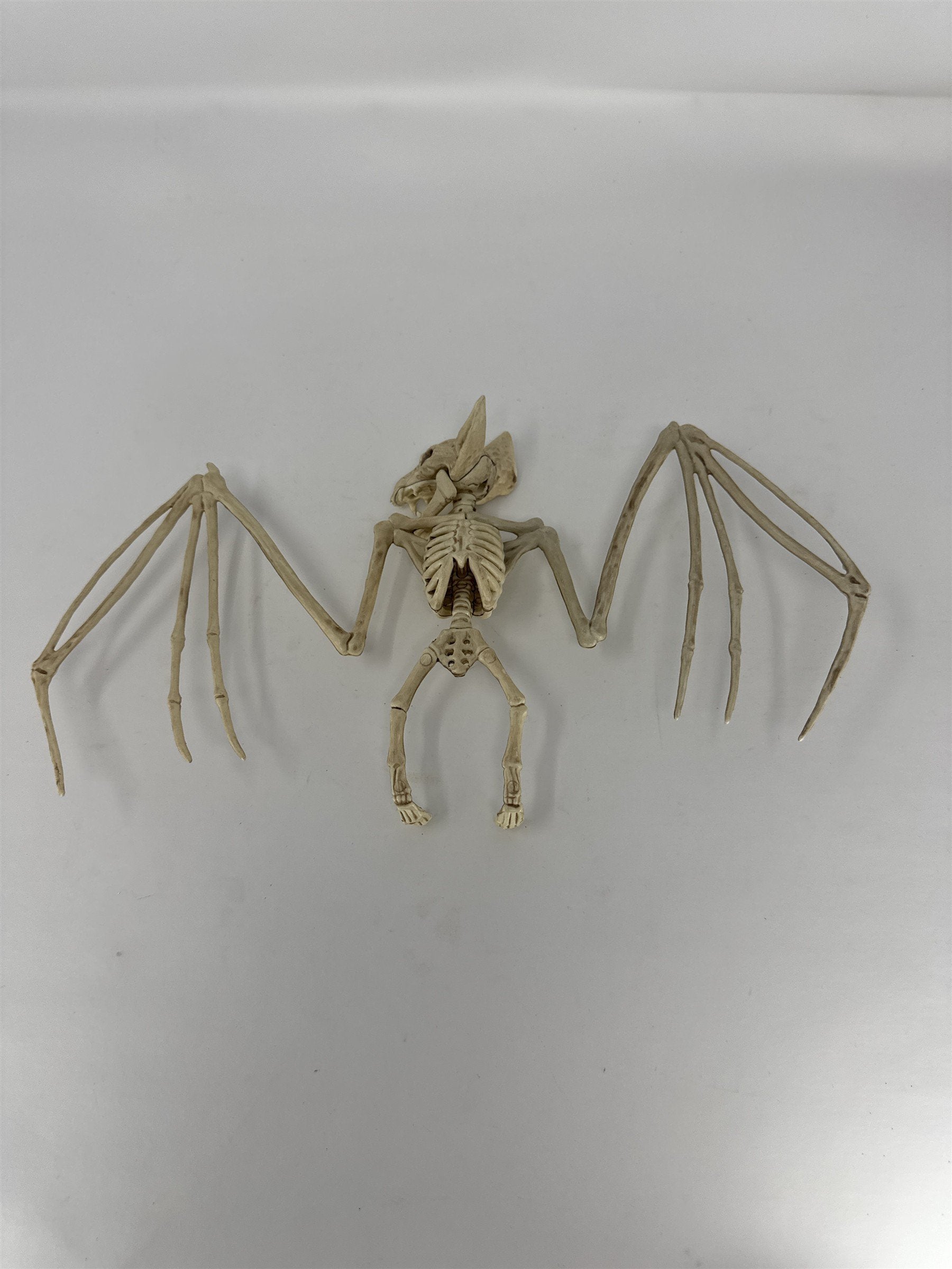 Halloween Bat Skeleton Prop Posed Bird Bone Figurine Haunted House Decor