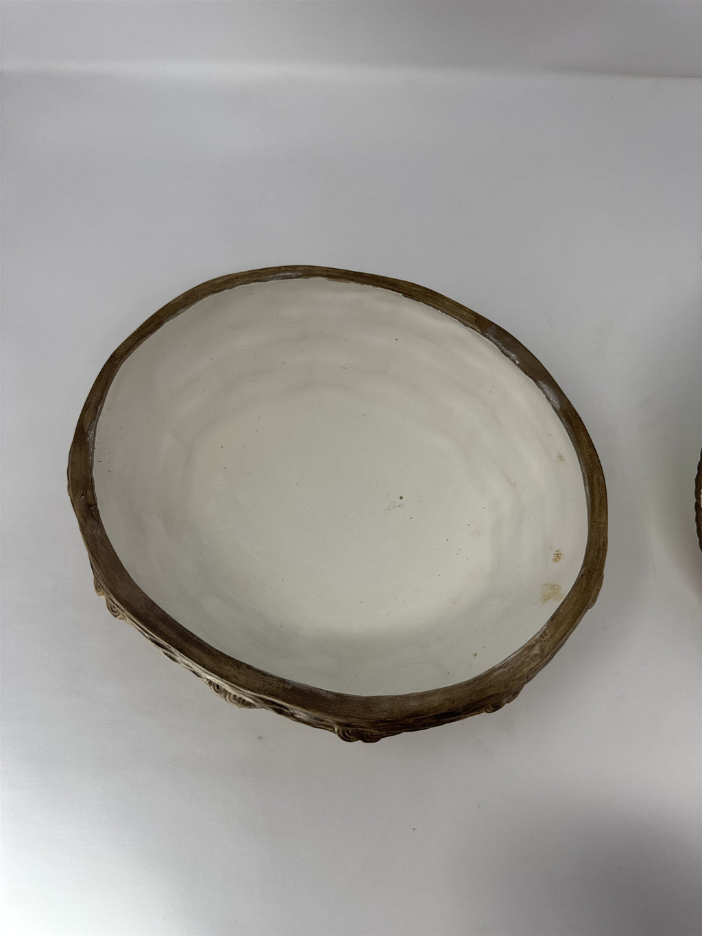 Vintage Easter Basket Candy Dish Ceramic Painted Chick Figurine Lidded Bowl