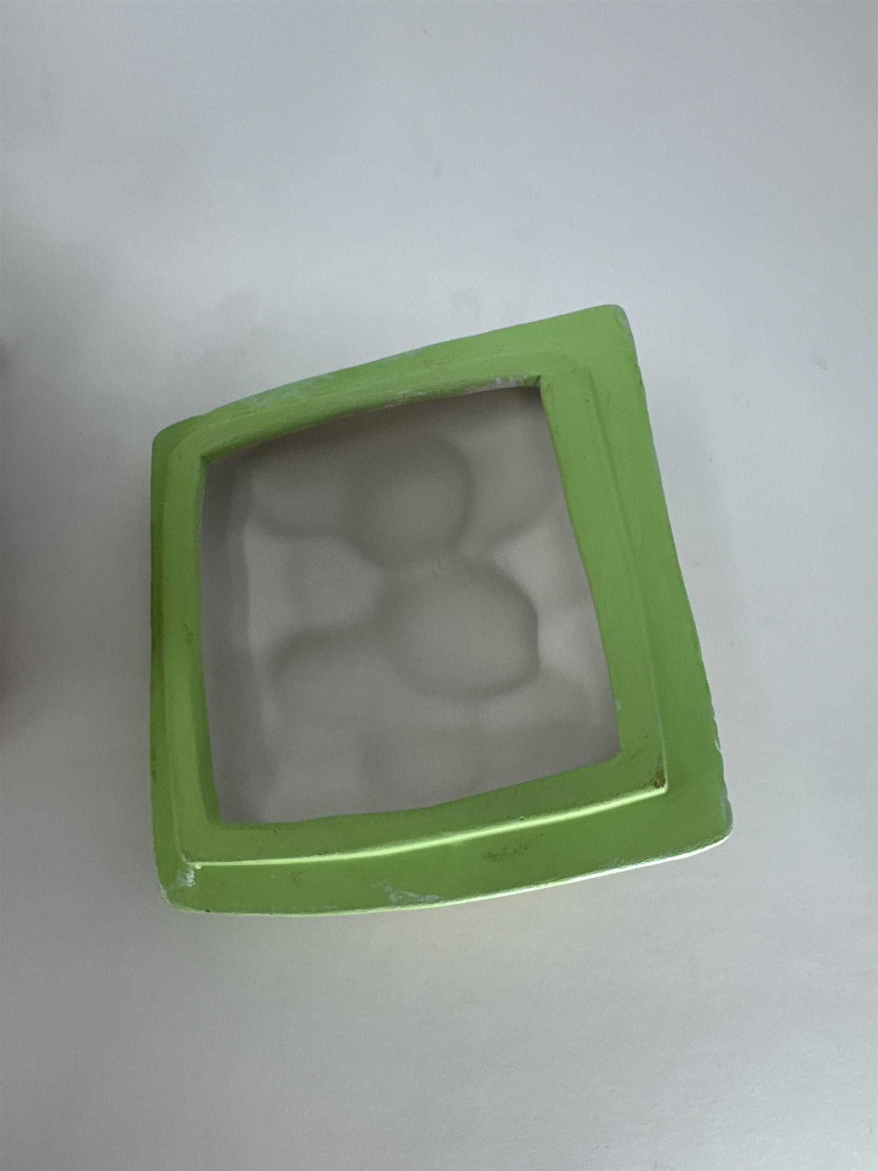 Vintage Easter Bunny Ceramic Cart Trinket Box Figurine Candy Dish Planter 6"