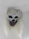 Vintage White Werewolf Mask Halloween Yeti Abominable Snowman Furry Monster Vtg