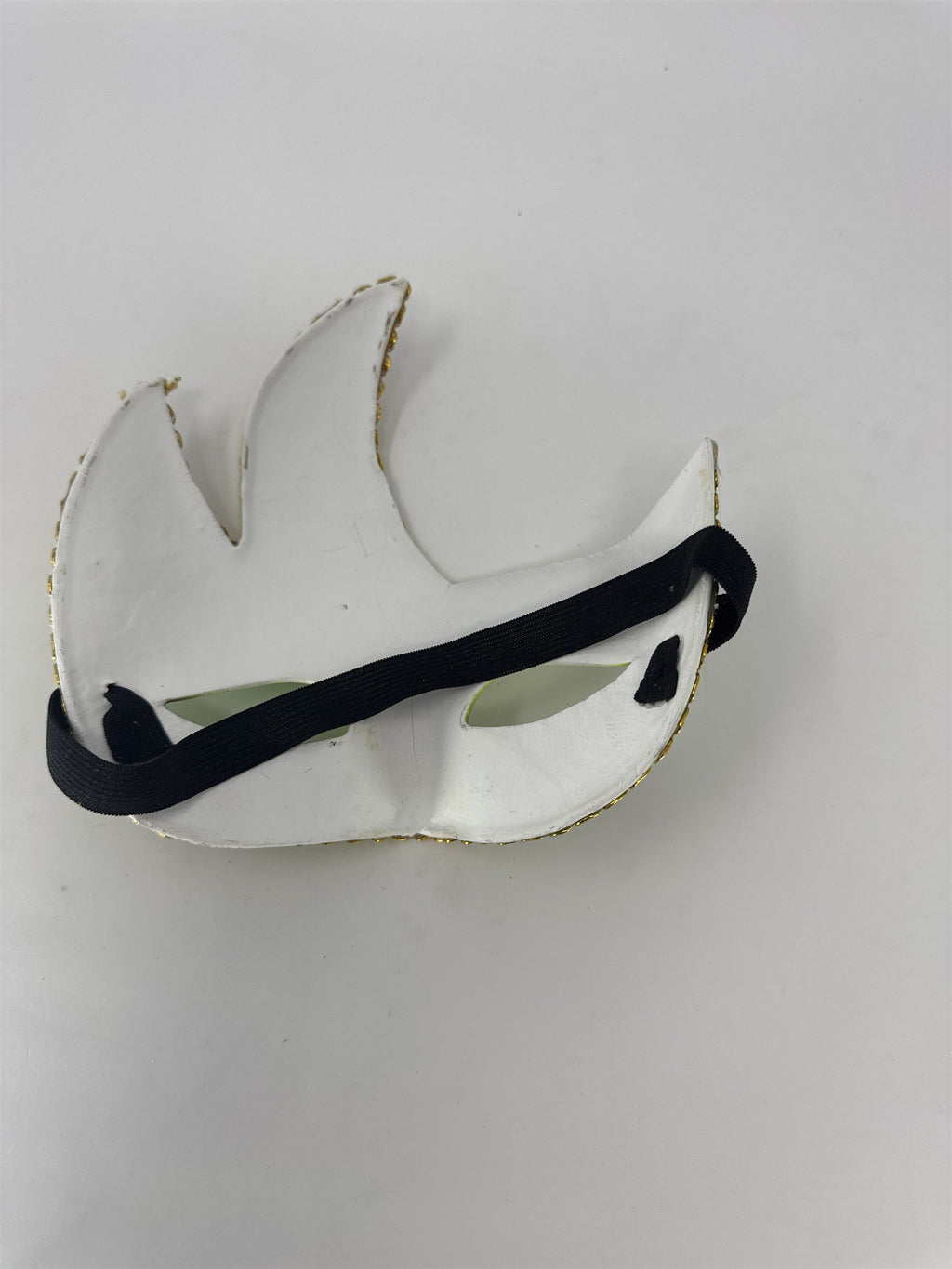 Vintage Masquerade Mask Green White Gold Glitter Venetian Eye Mask Party