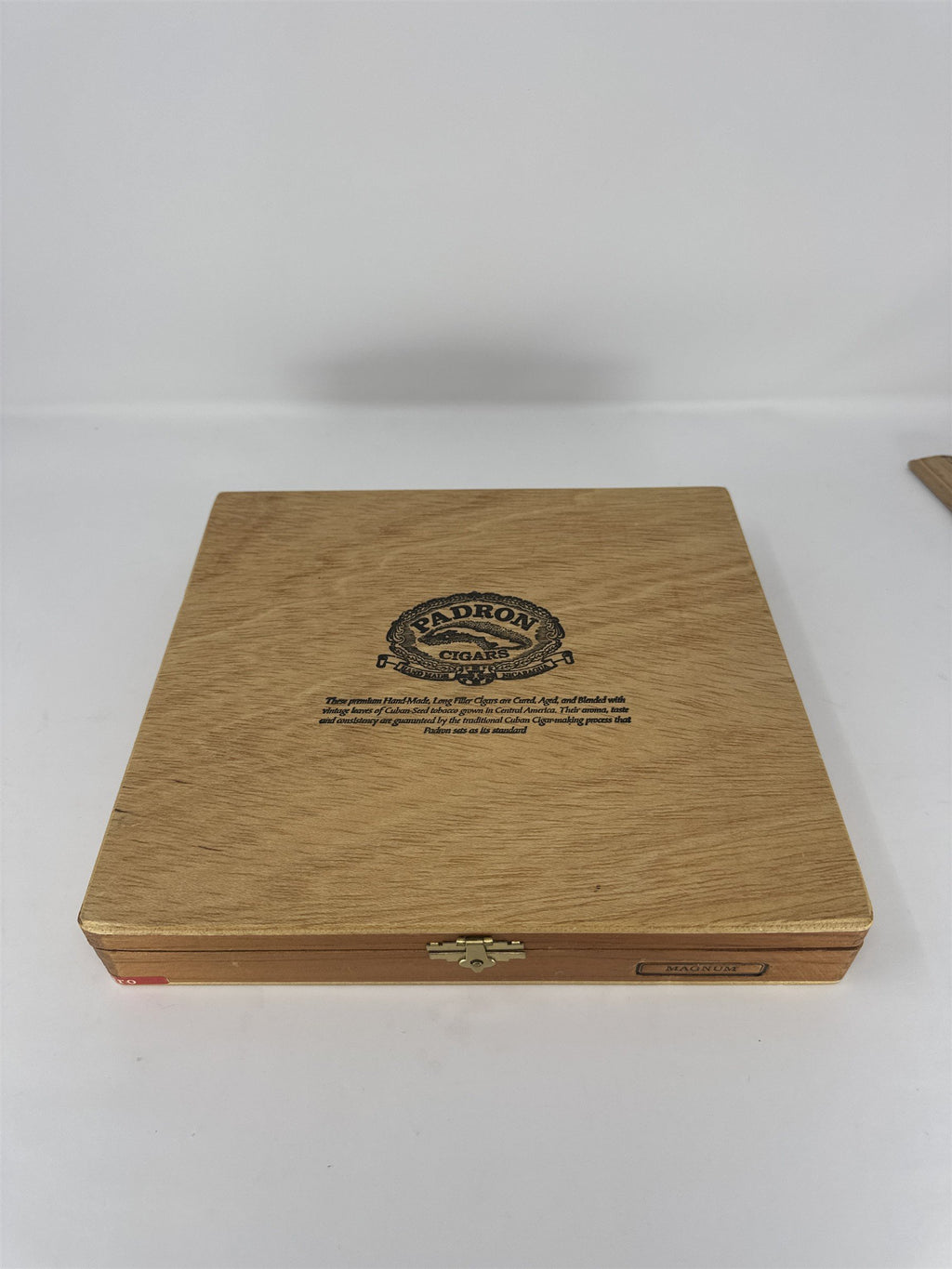 Padron Cigars Empty Wooden Cigar Box Magnum Series Natural Wood Storage